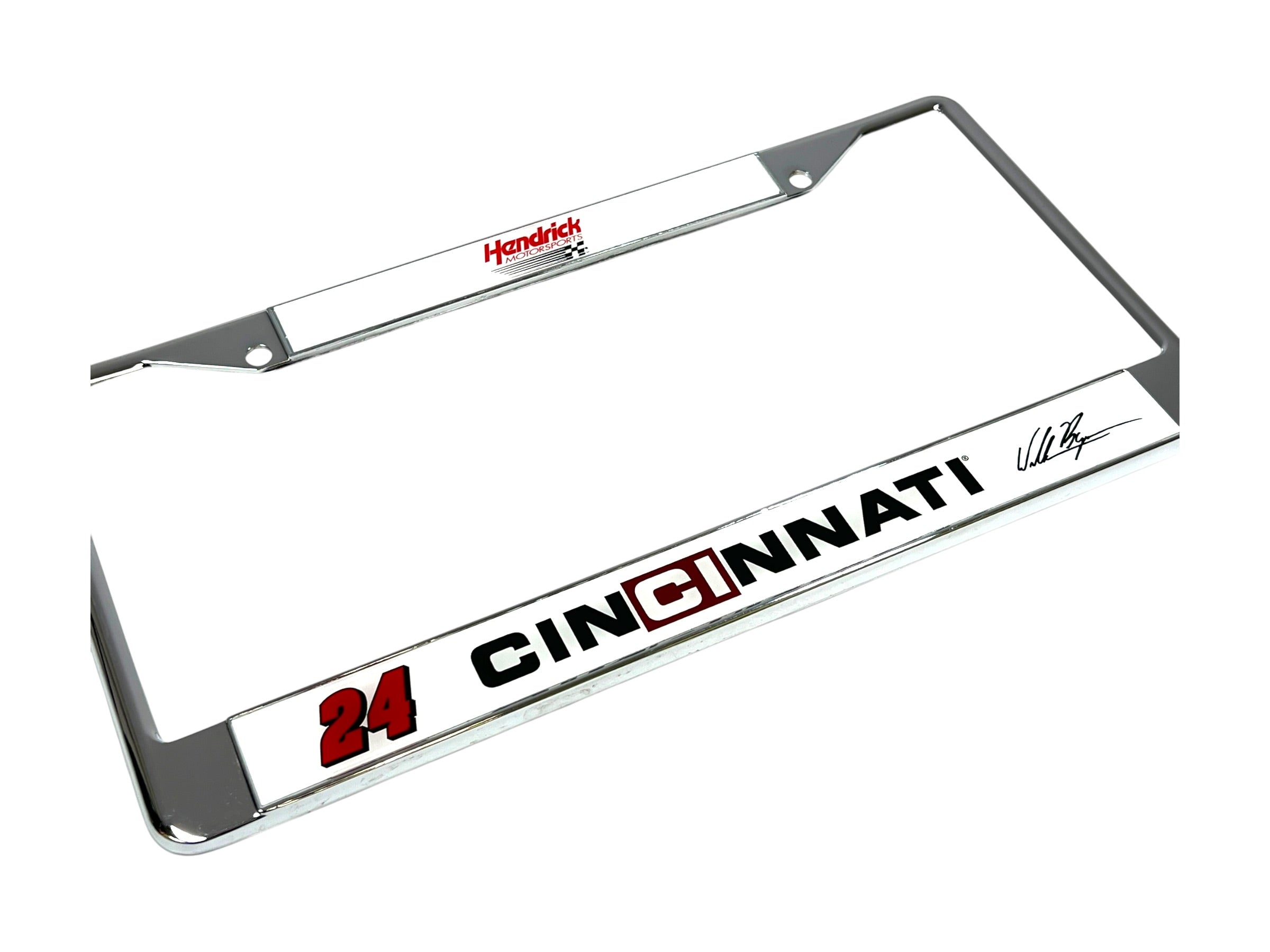 William Byron Cincinnati # & Sponsor Chrome License Plate Frame