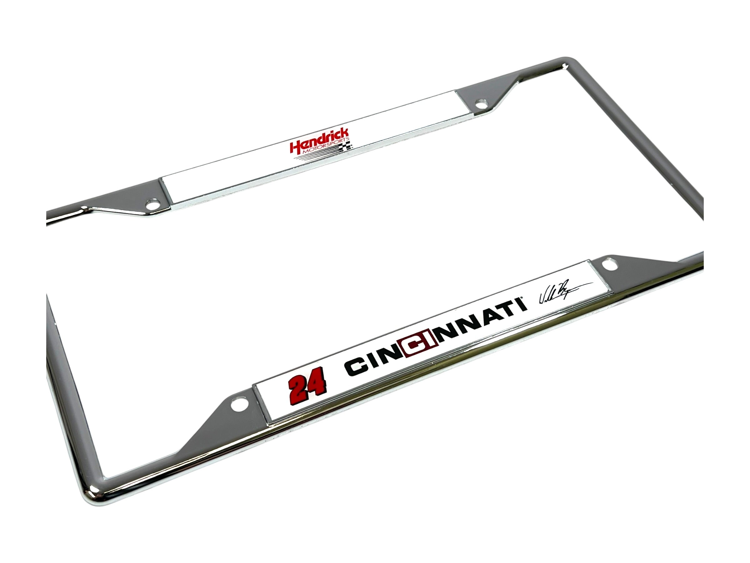 William Byron Cincinnati # & Sponsor Chrome License Plate Frame