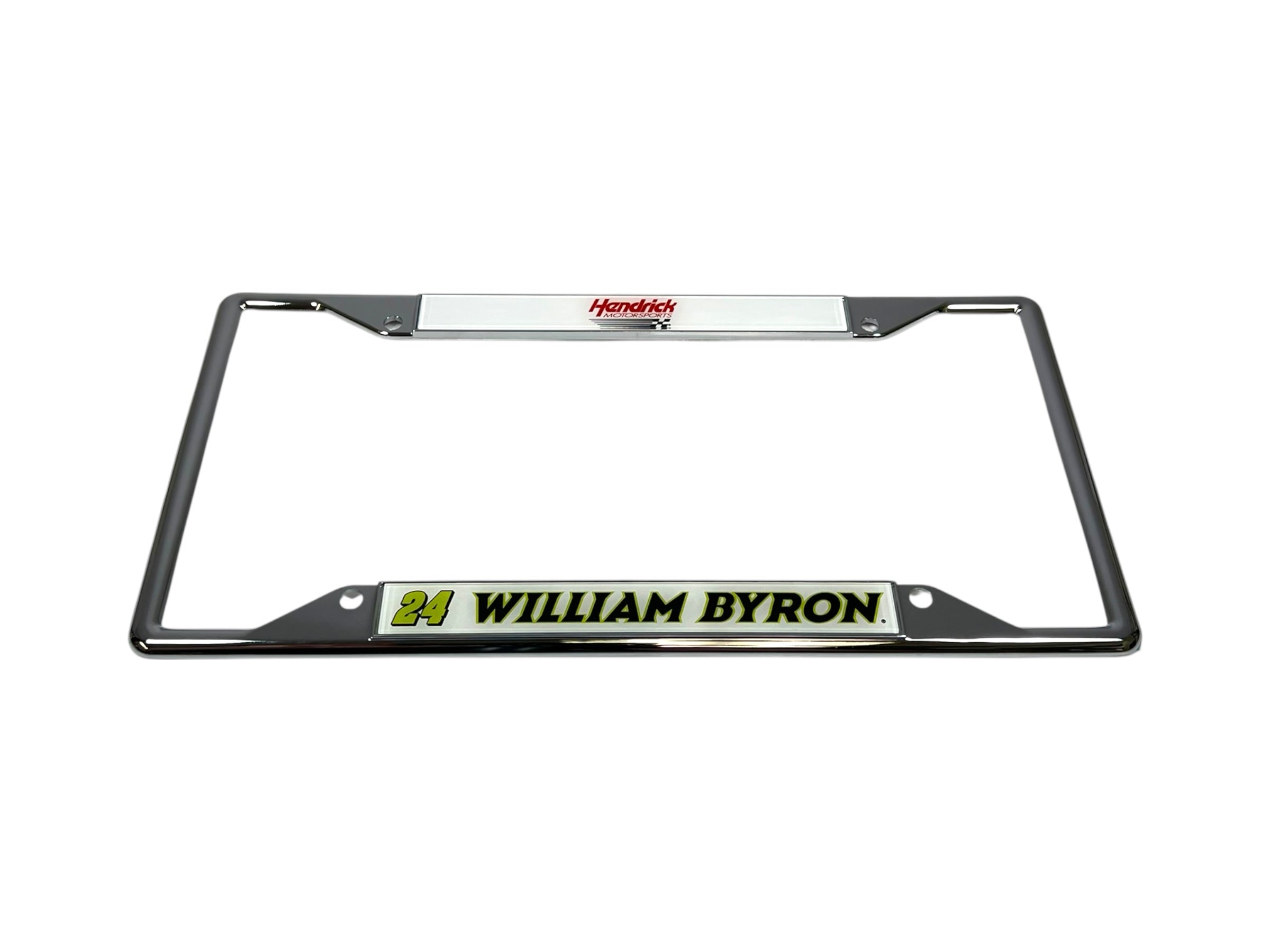 William Byron Raptor # & Name Rail Chrome License Plate Frame