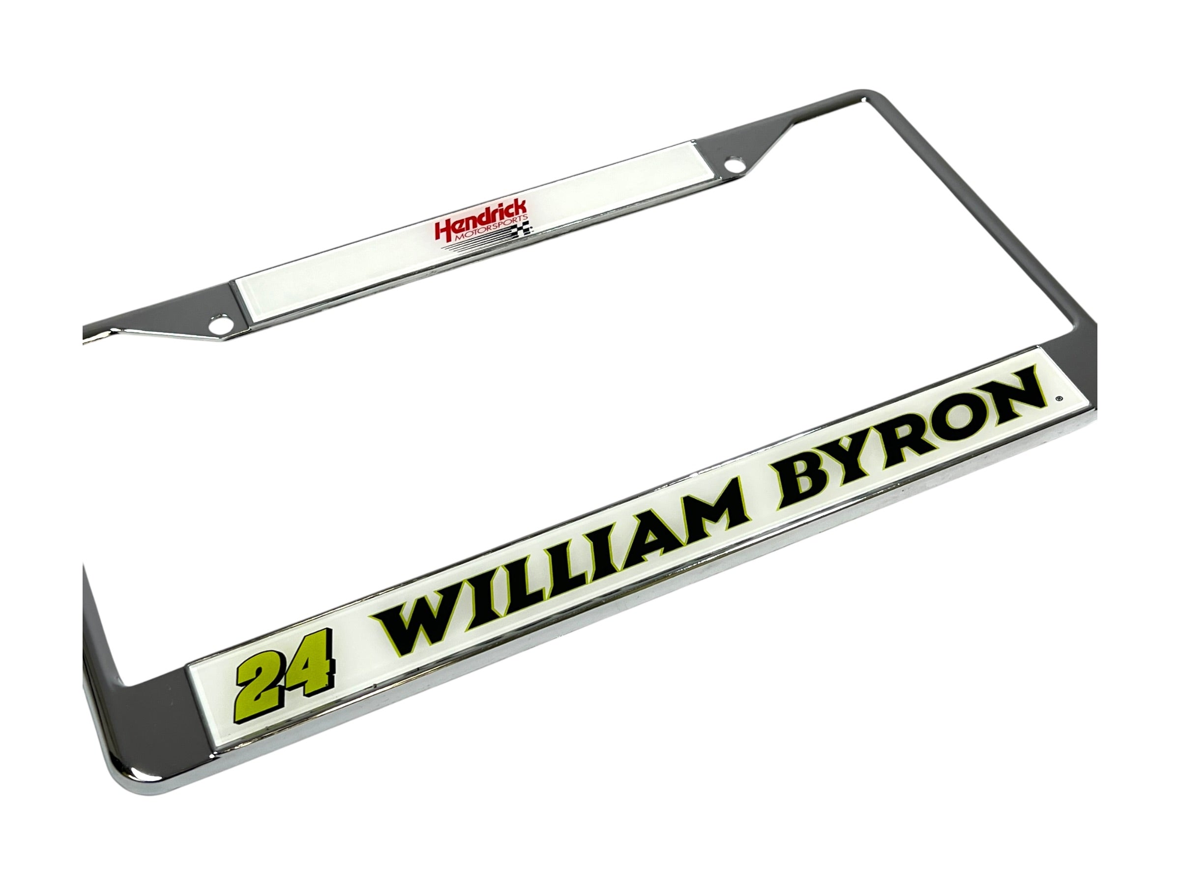 William Byron Raptor # & Name Rail Chrome License Plate Frame