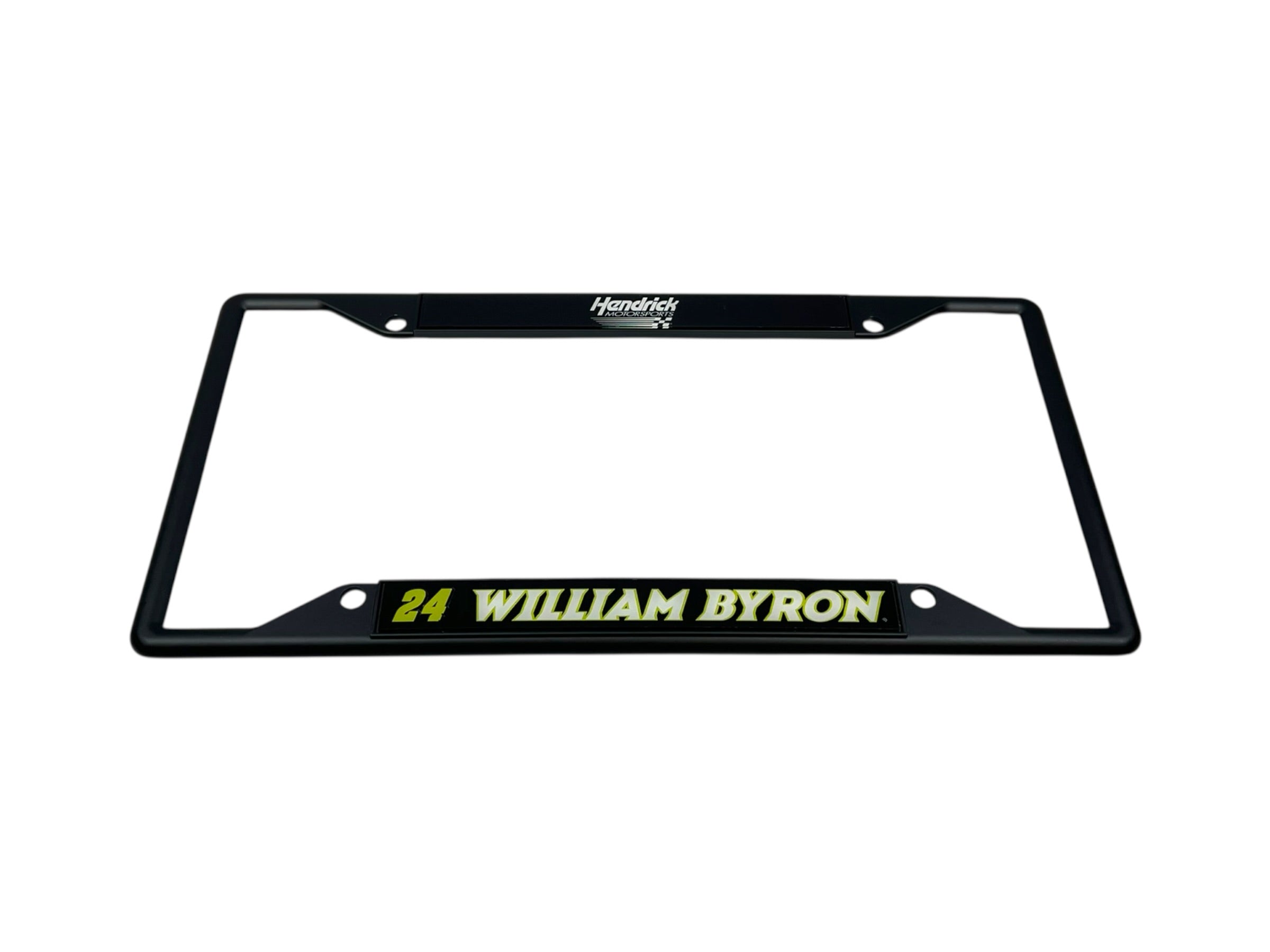 William Byron Raptor # & Name Rail Black License Plate Frame