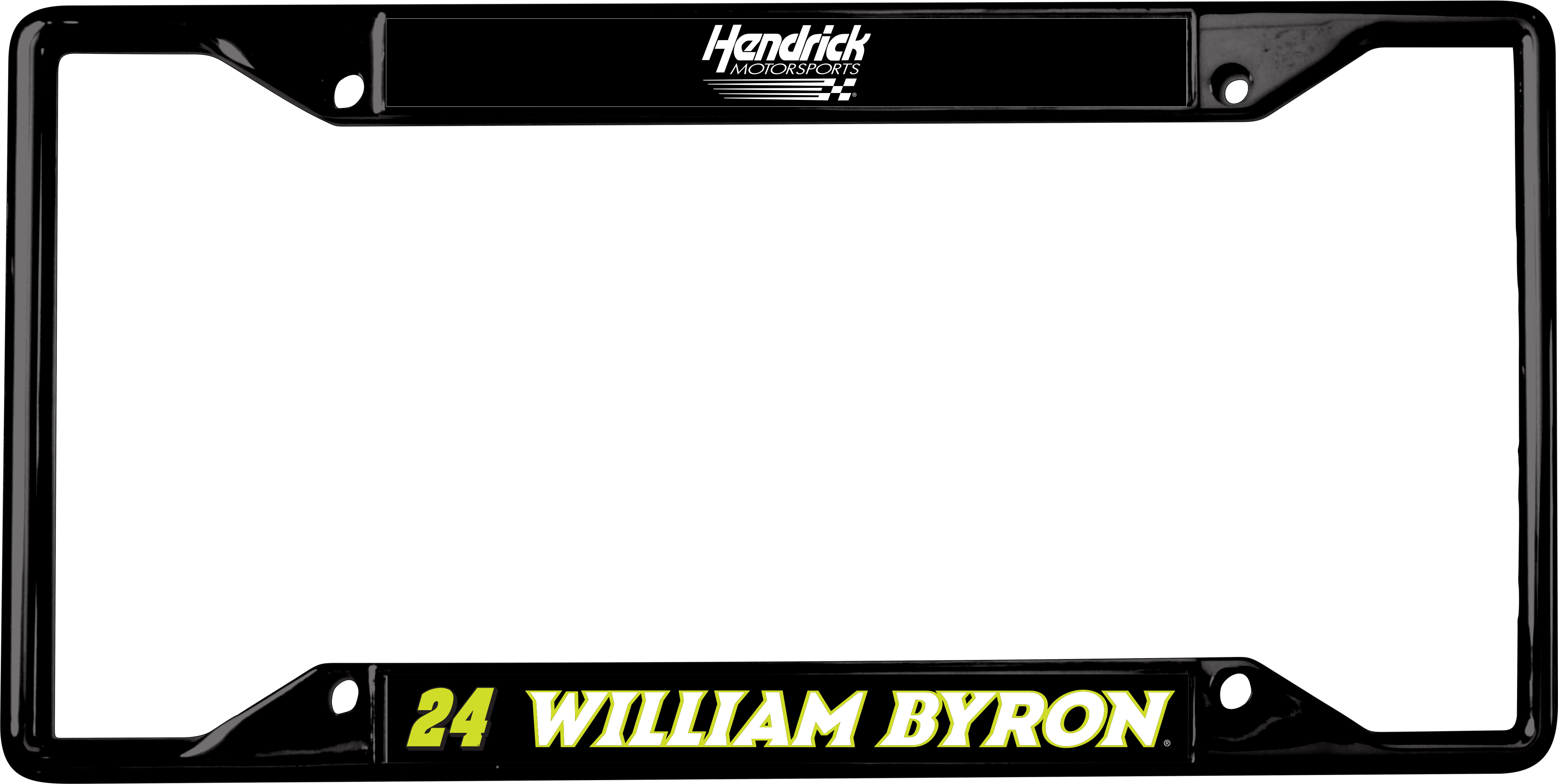 William Byron Raptor # & Name Rail Black License Plate Frame