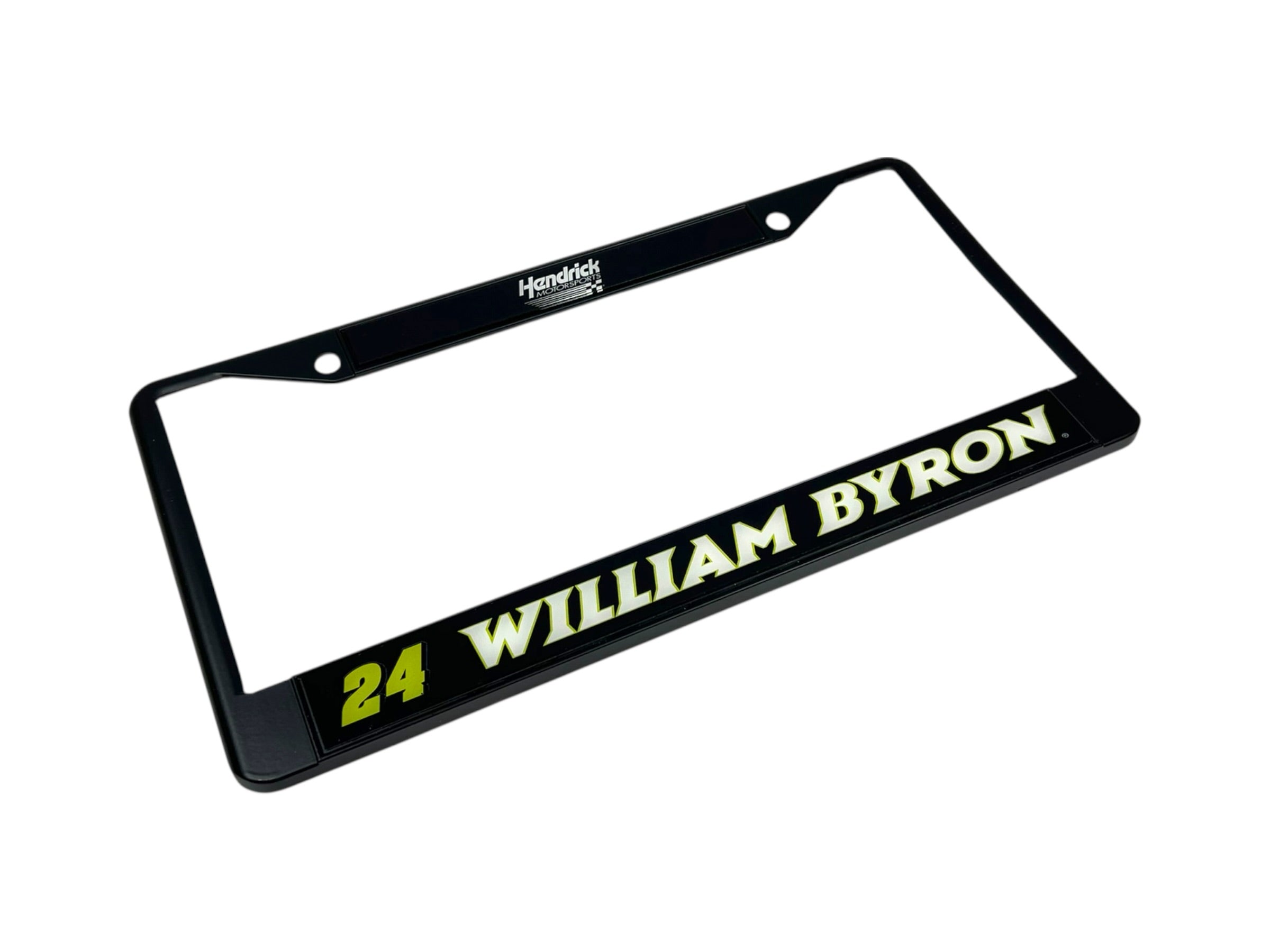 William Byron Raptor # & Name Rail Black License Plate Frame