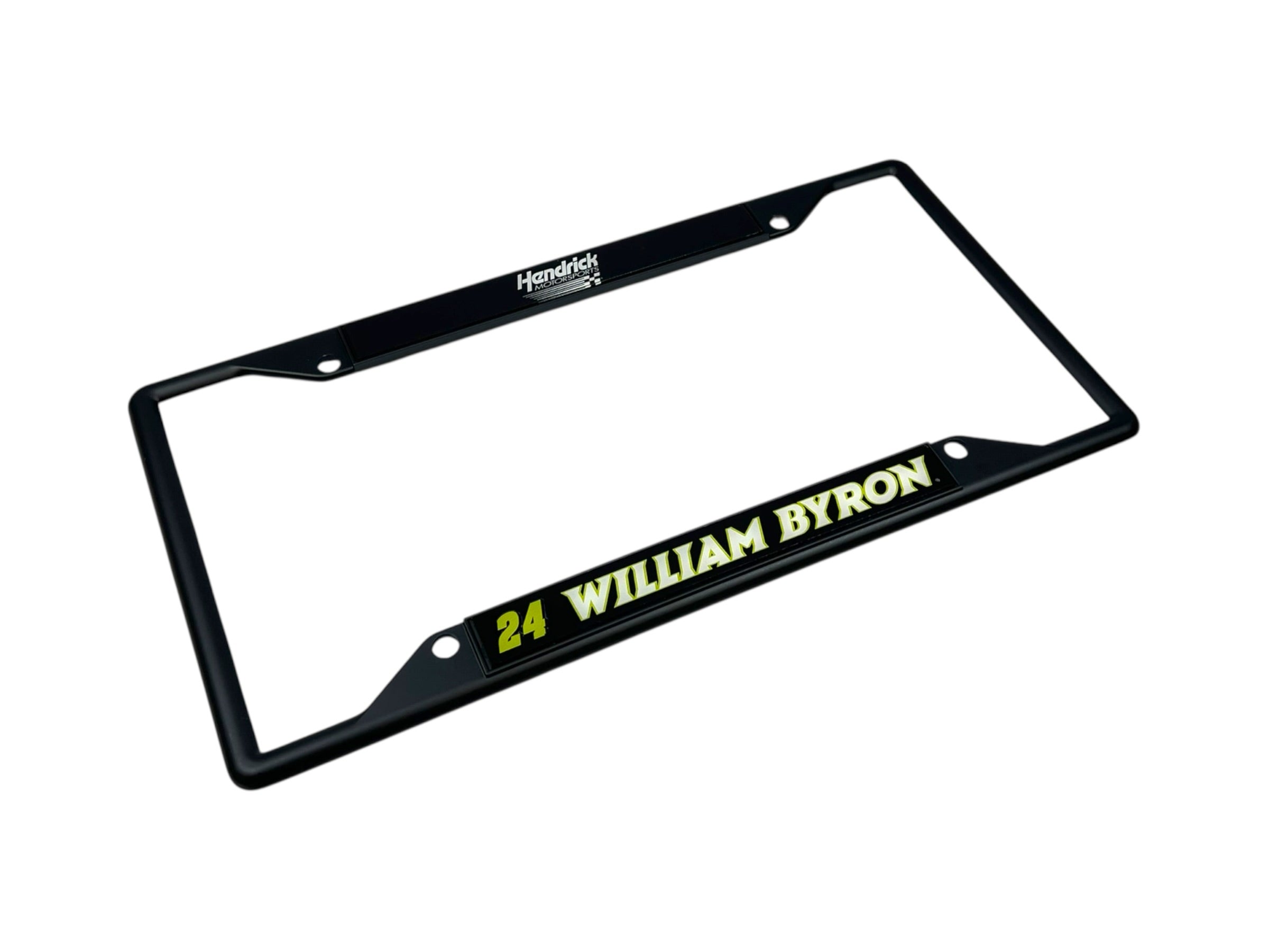William Byron Raptor # & Name Rail Black License Plate Frame