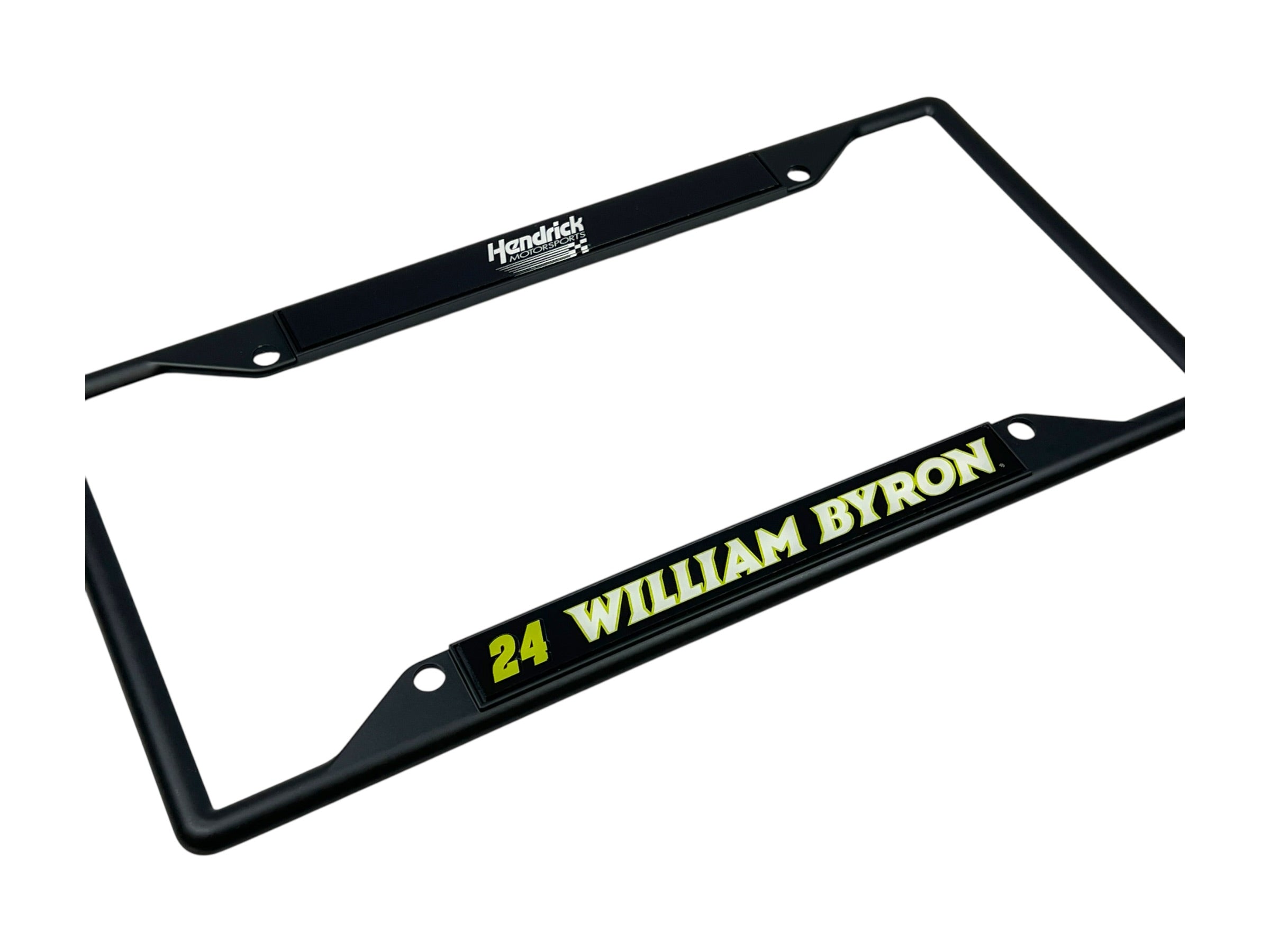 William Byron Raptor # & Name Rail Black License Plate Frame