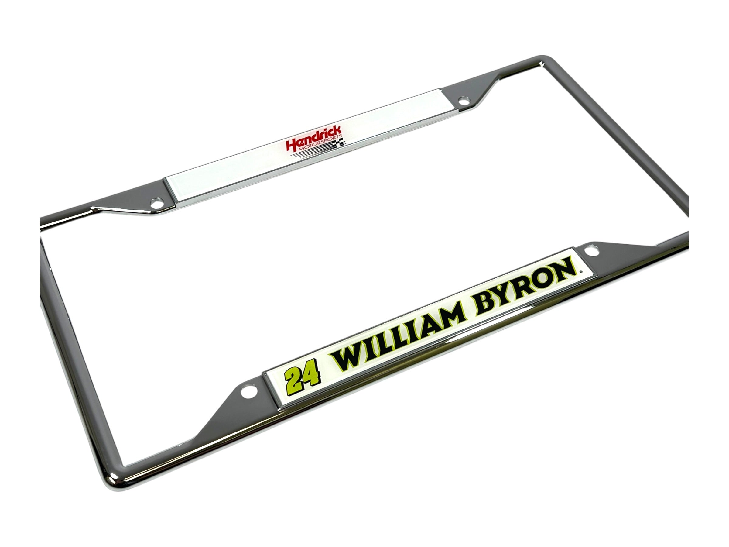 William Byron Raptor # & Name Rail Chrome License Plate Frame