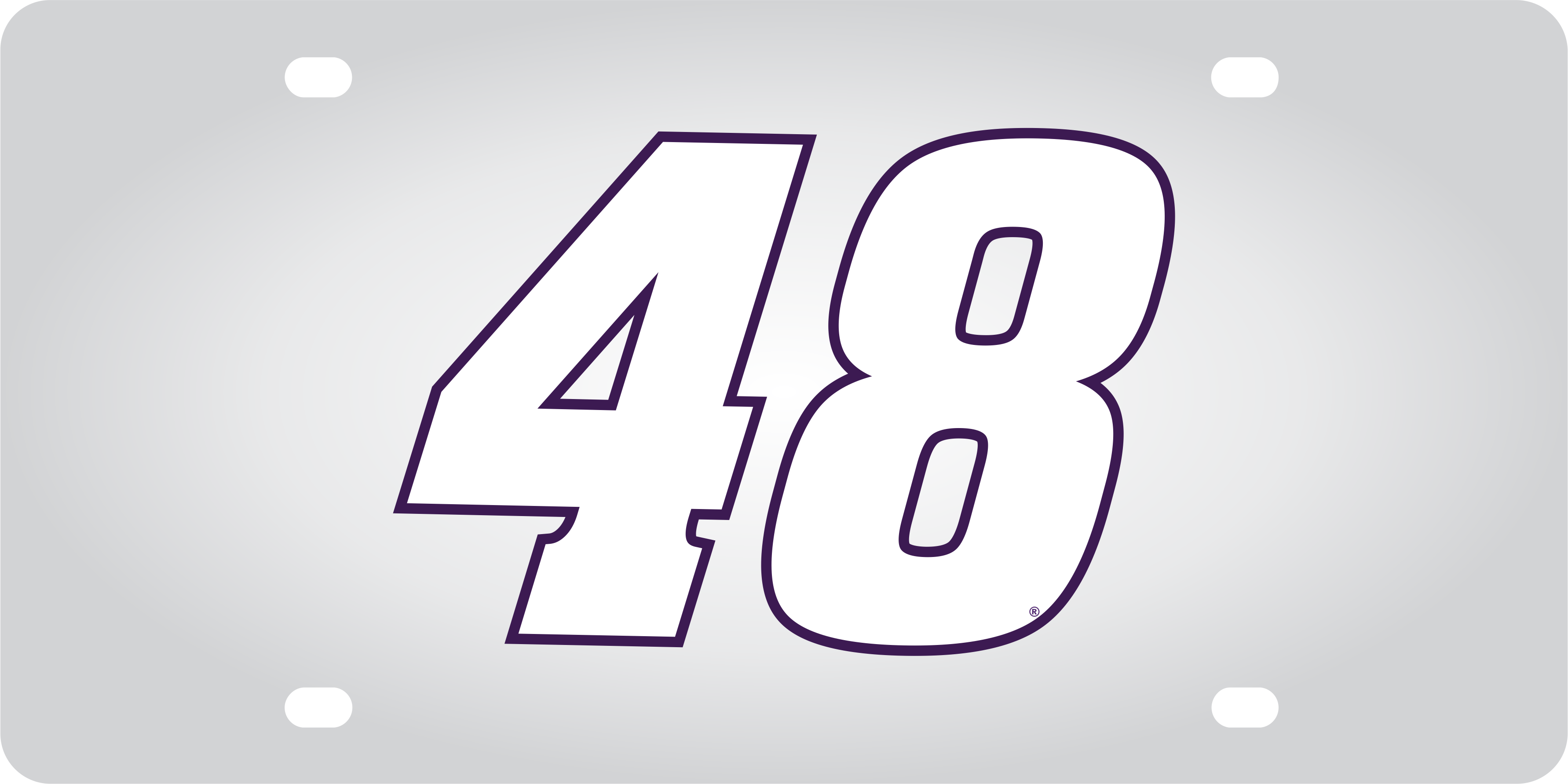 Alex Bowman Ally # Only Stainless Steel License Plate