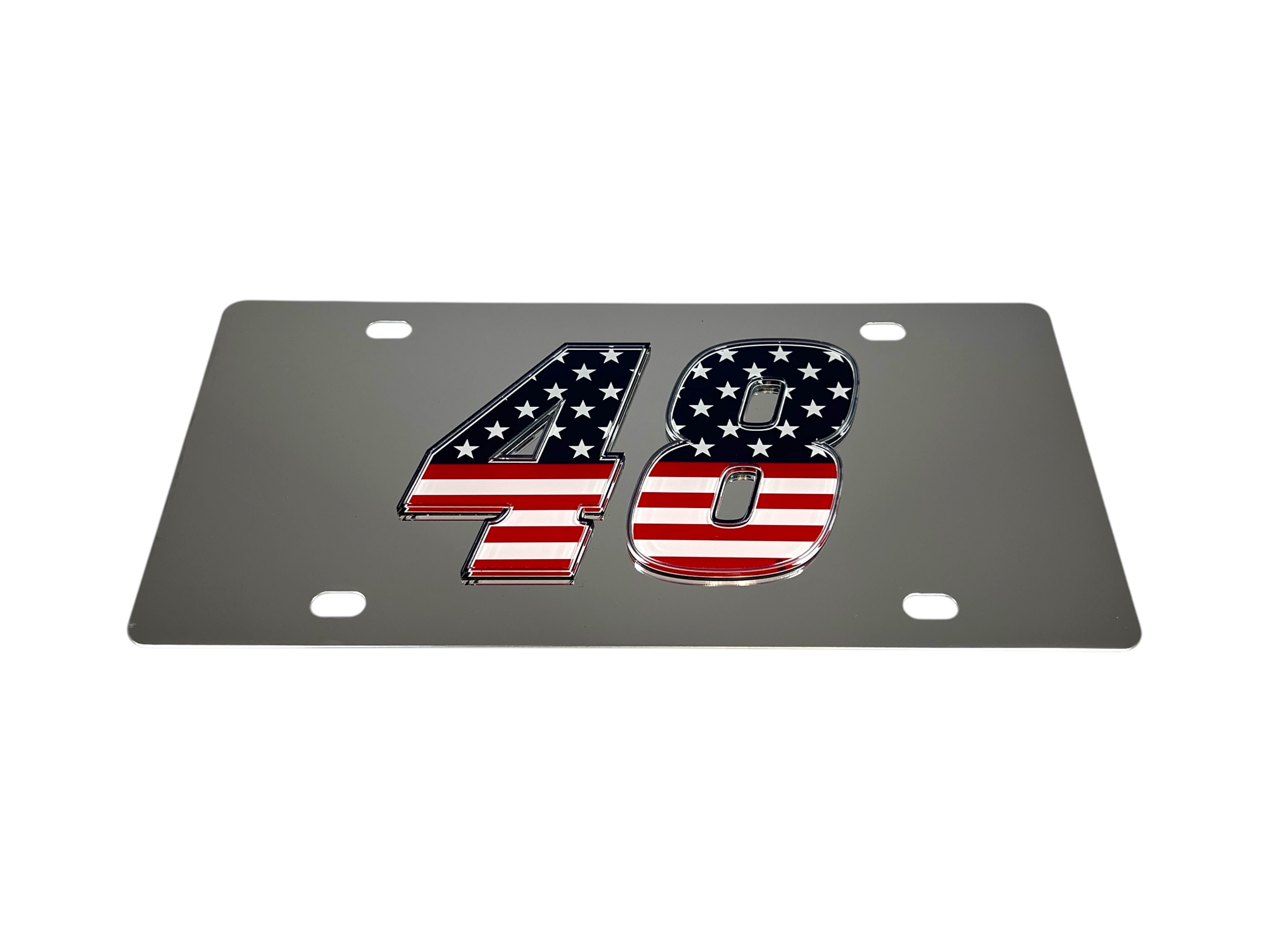 Alex Bowman Patriotic #48 Stainless Steel License Plate