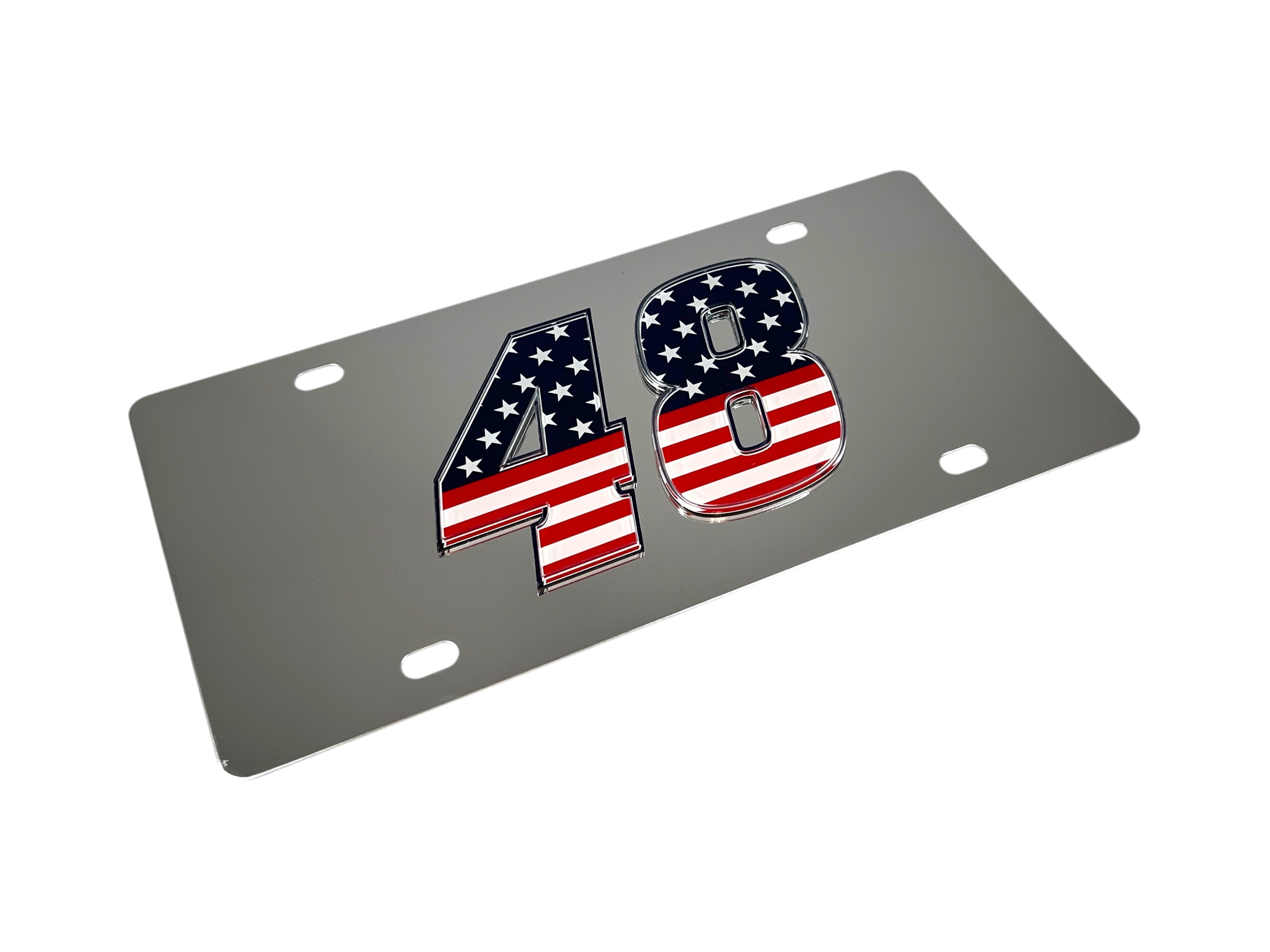 Alex Bowman Patriotic #48 Stainless Steel License Plate