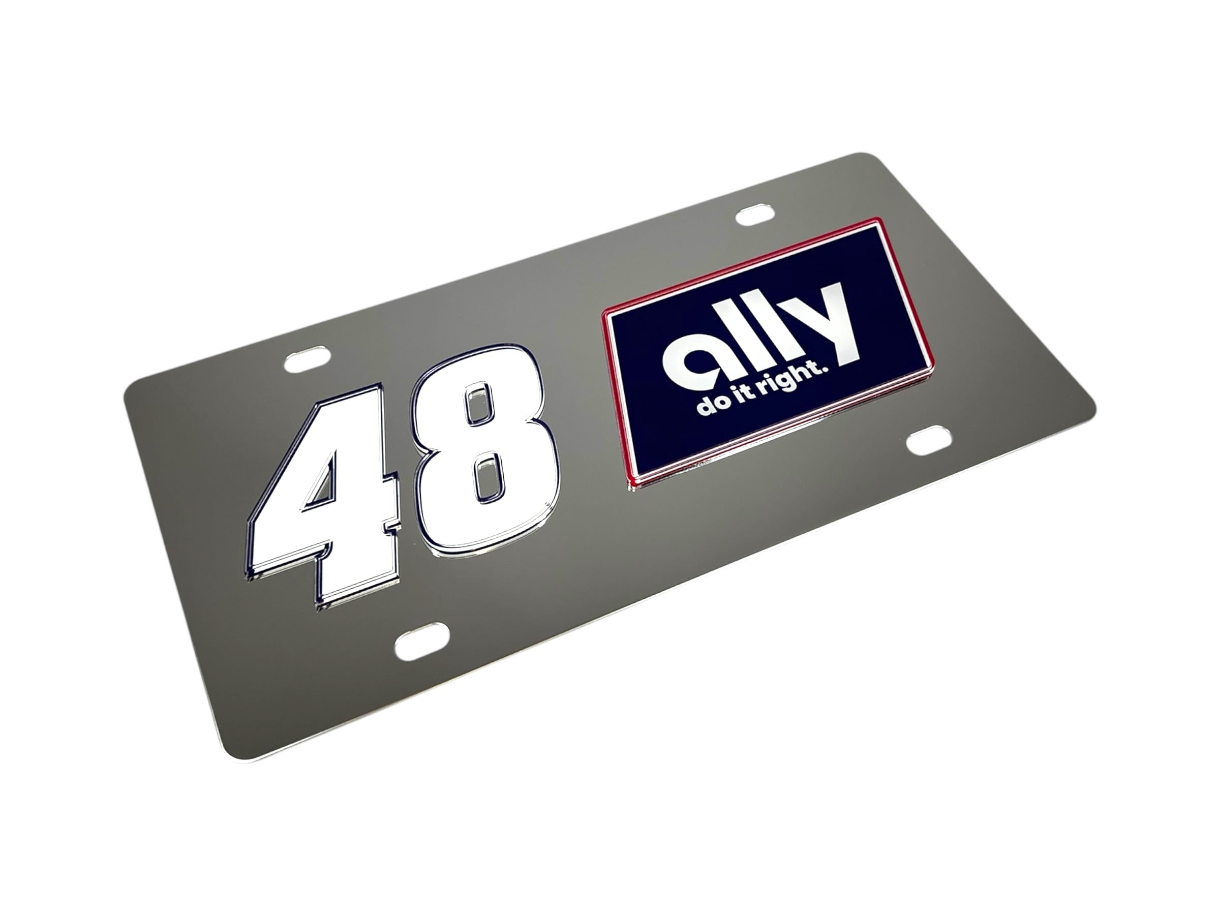 Alex Bowman Ally # & Sponsor Stainless Steel License Plate
