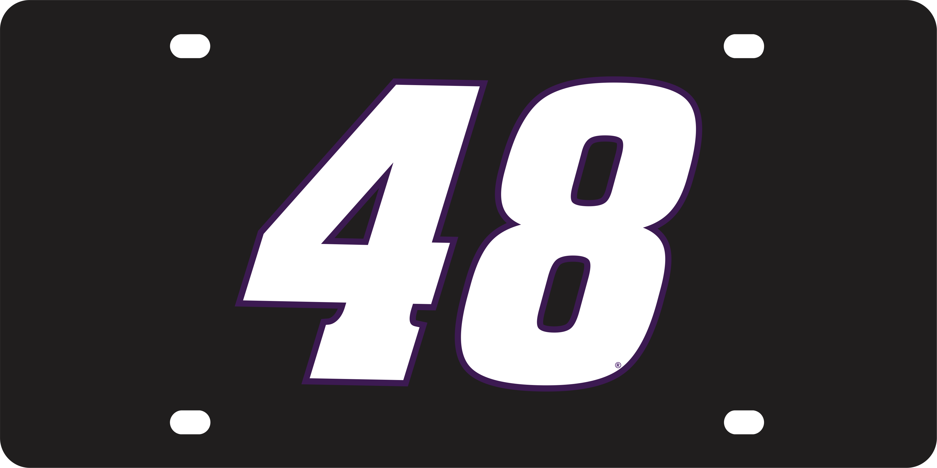 Alex Bowman Ally # Only Acrylic License Plate