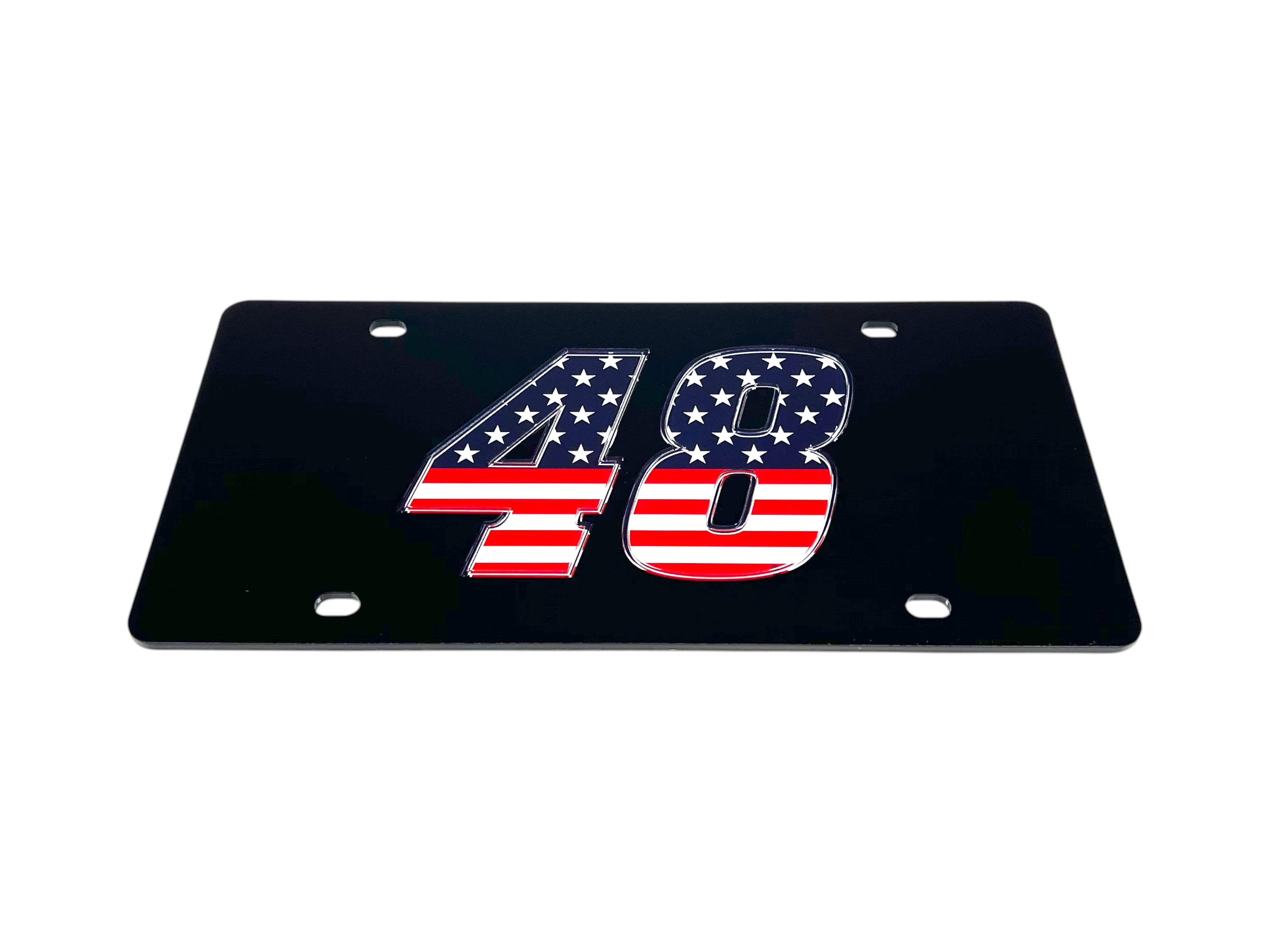 Alex Bowman Patriotic #48 Acrylic License Plate