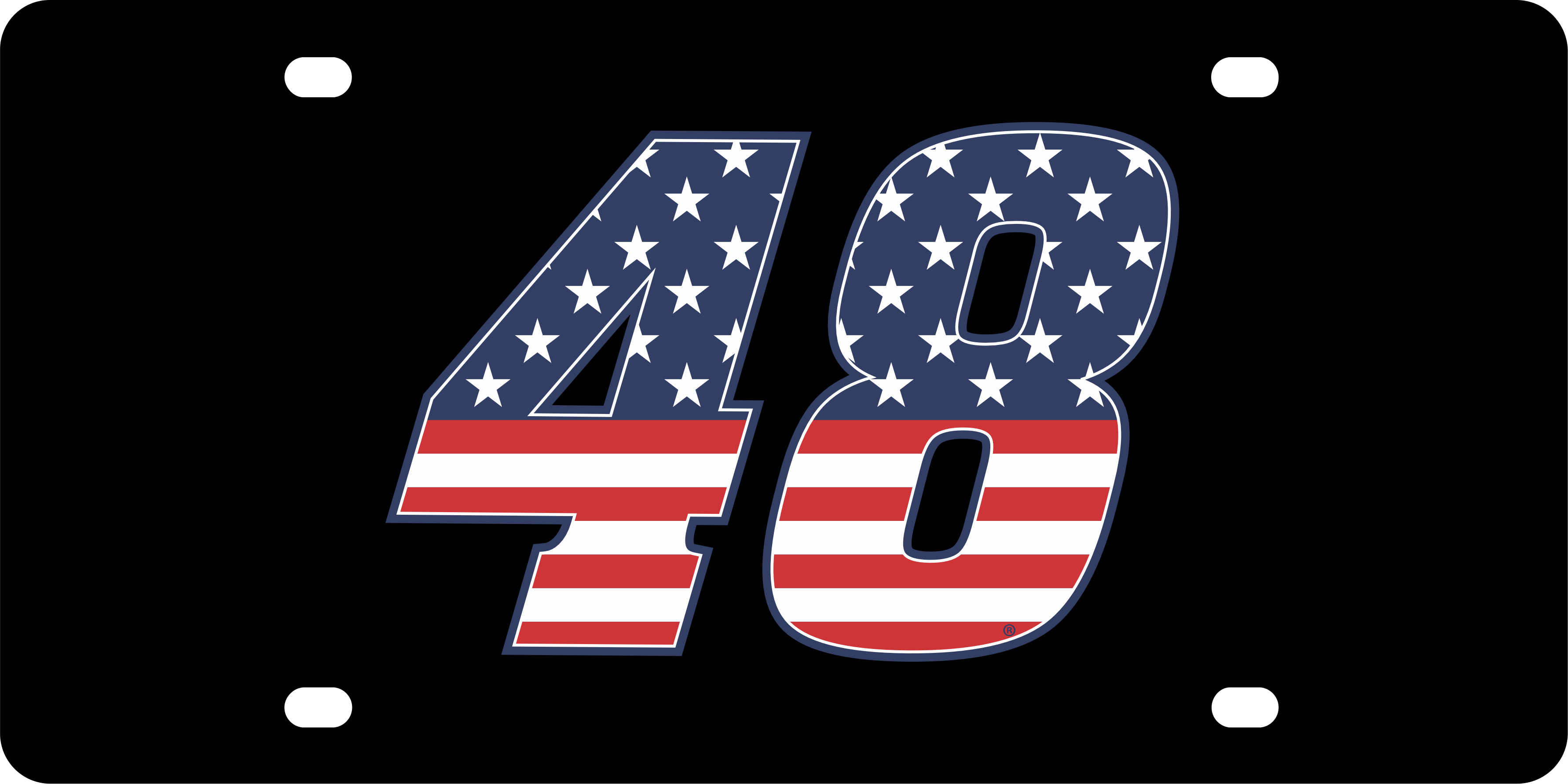 Alex Bowman Patriotic #48 Acrylic License Plate