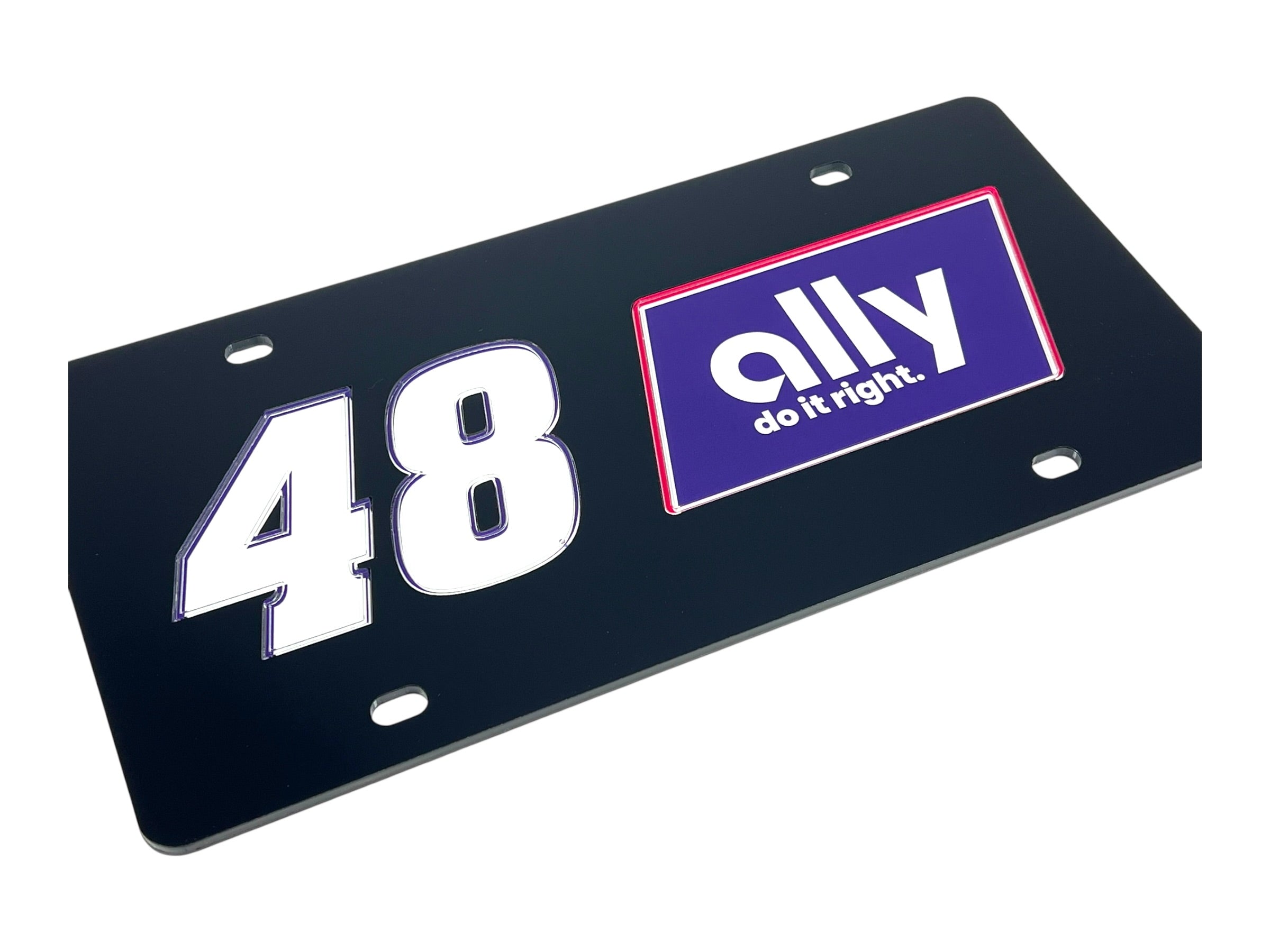 Alex Bowman Ally # & Sponsor Acrylic License Plate