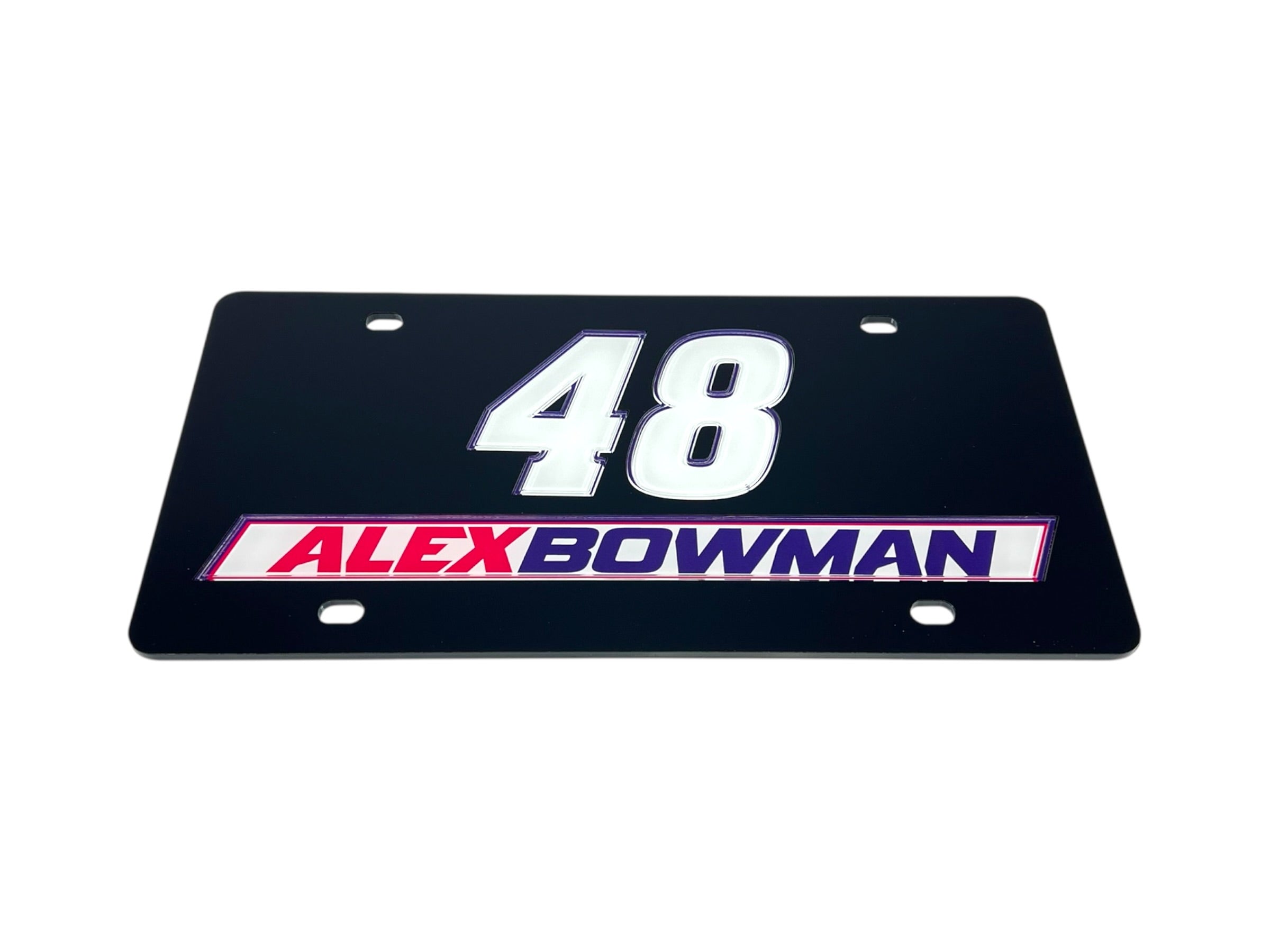 Alex Bowman Ally # & Name Rail Acrylic License Plate