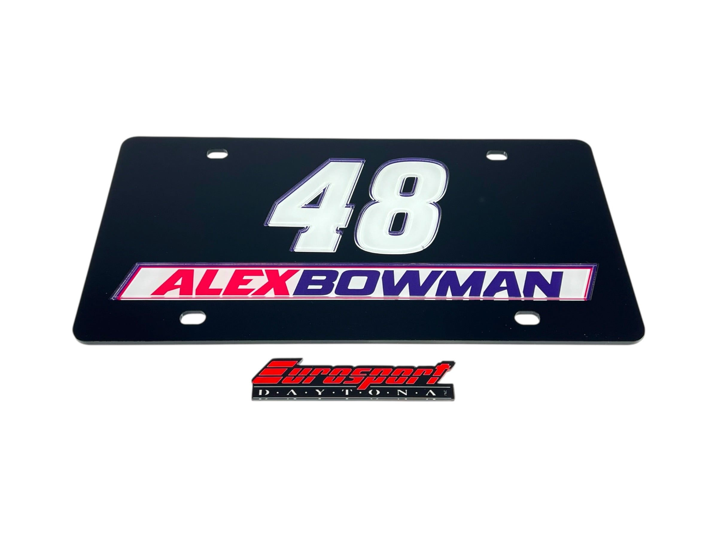 Alex Bowman Ally # & Name Rail Acrylic License Plate