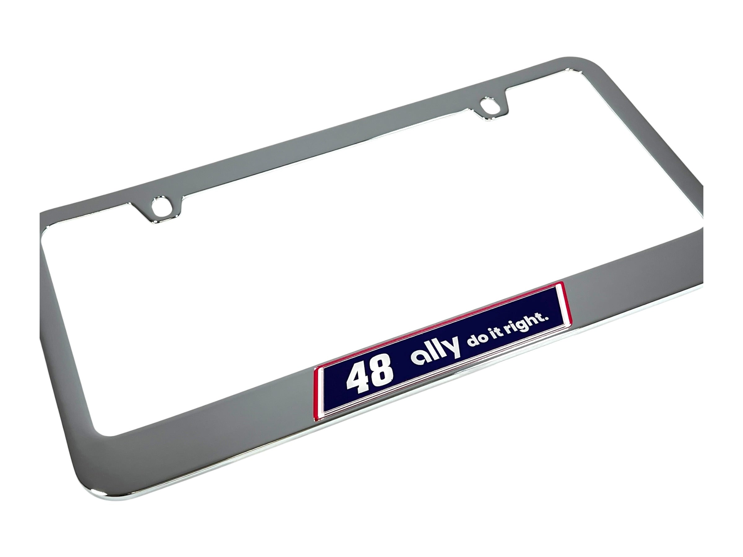 Alex Bowman Ally # & Sponsor Chrome License Plate Frame