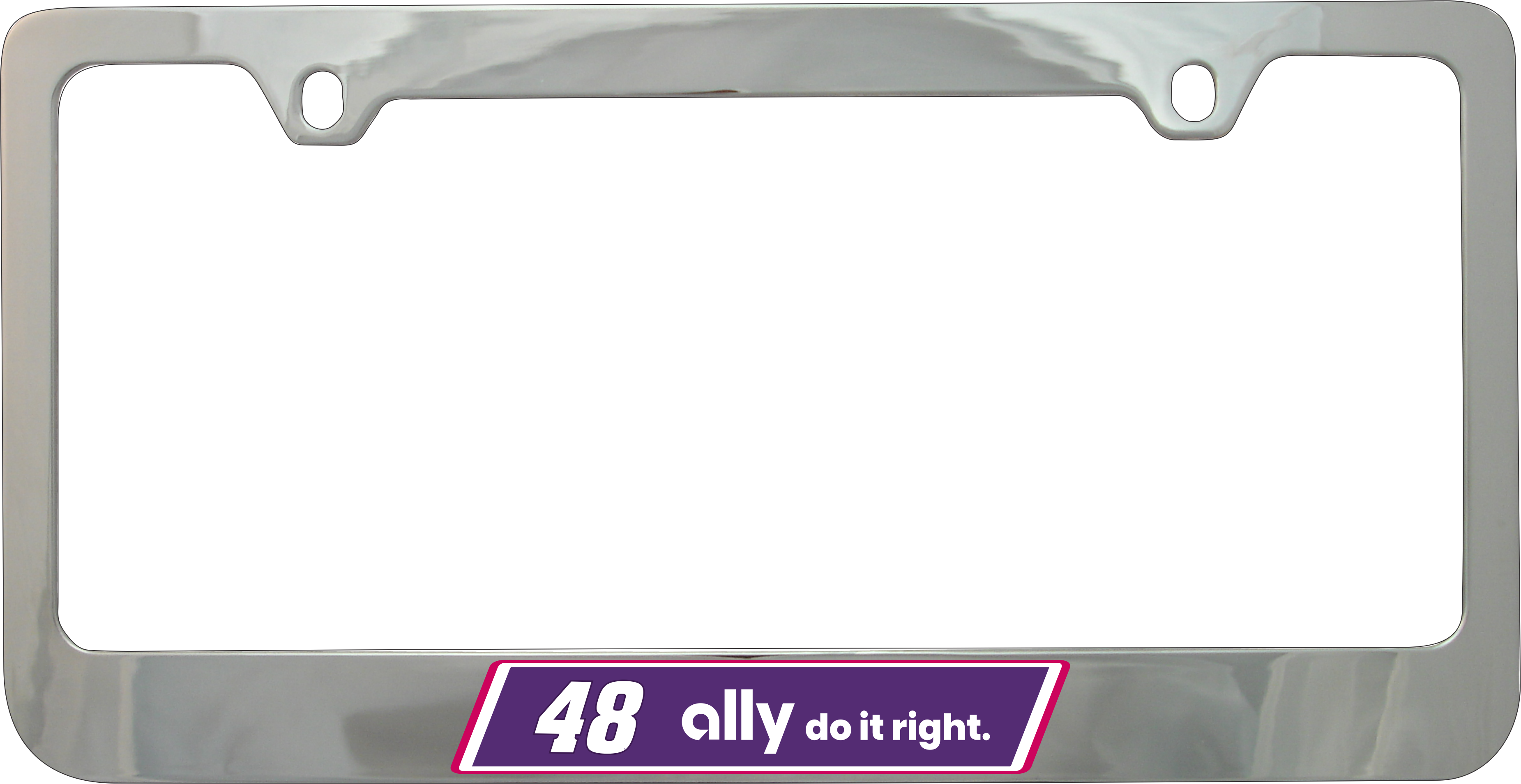 Alex Bowman Ally # & Sponsor Chrome License Plate Frame