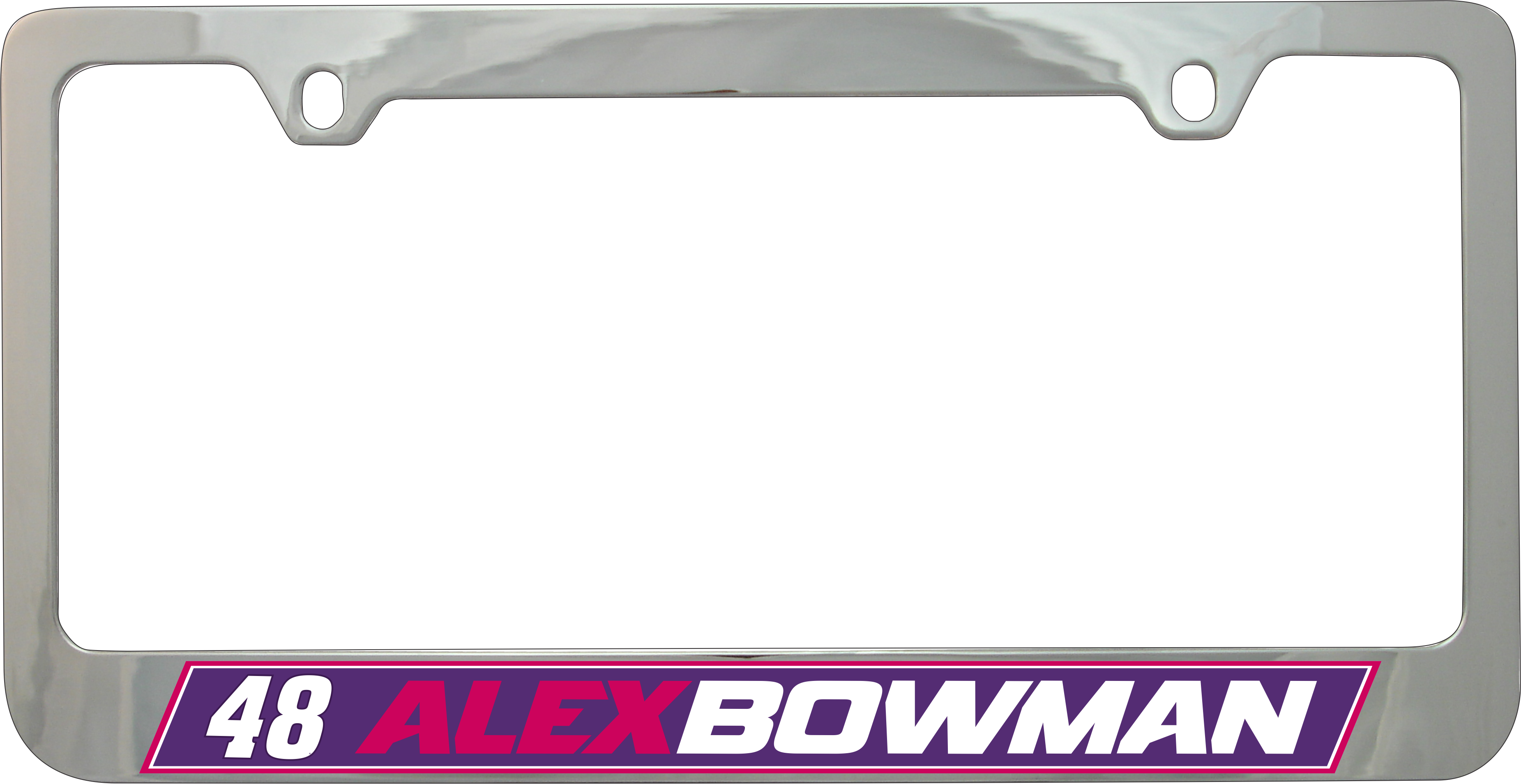 Alex Bowman Ally # & Name Rail Chrome License Plate Frame