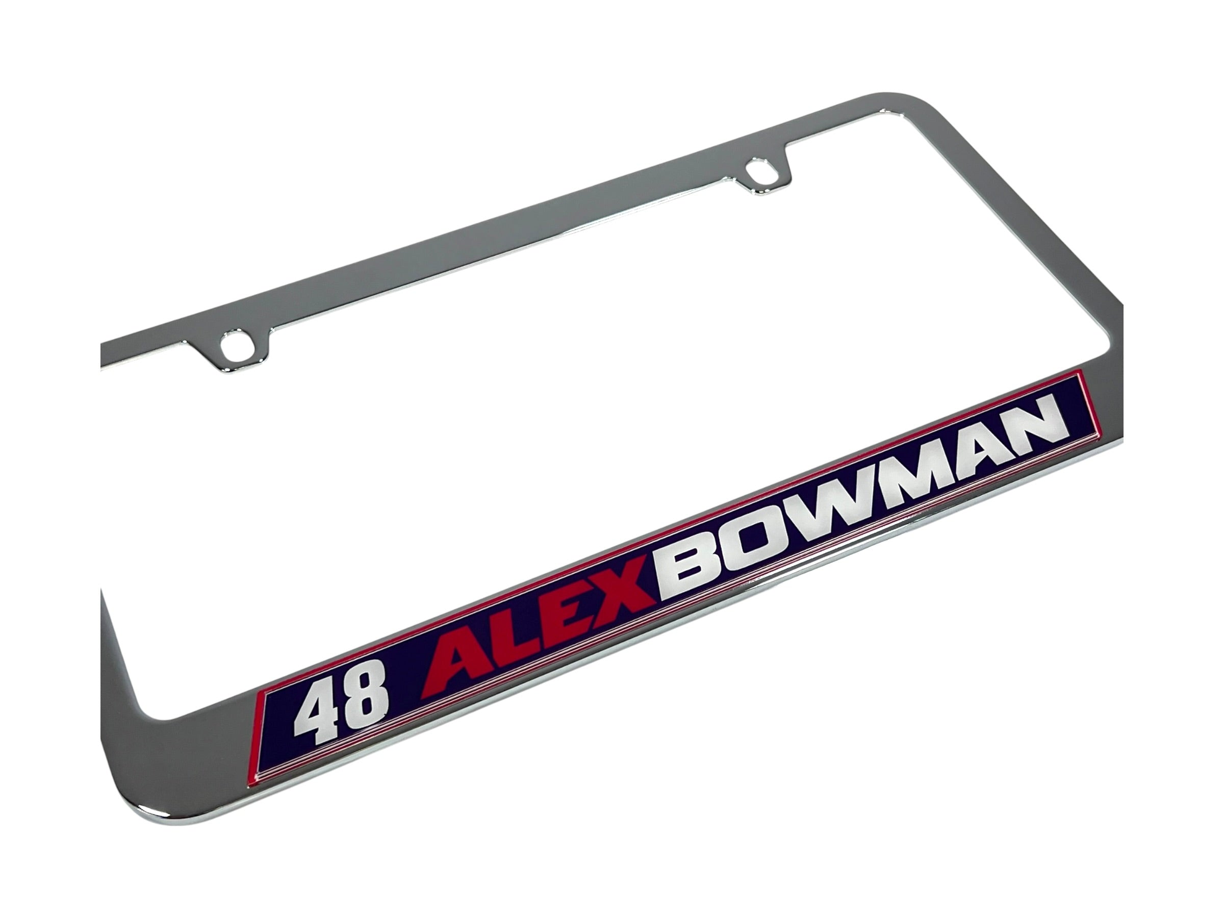 Alex Bowman Ally # & Name Rail Chrome License Plate Frame
