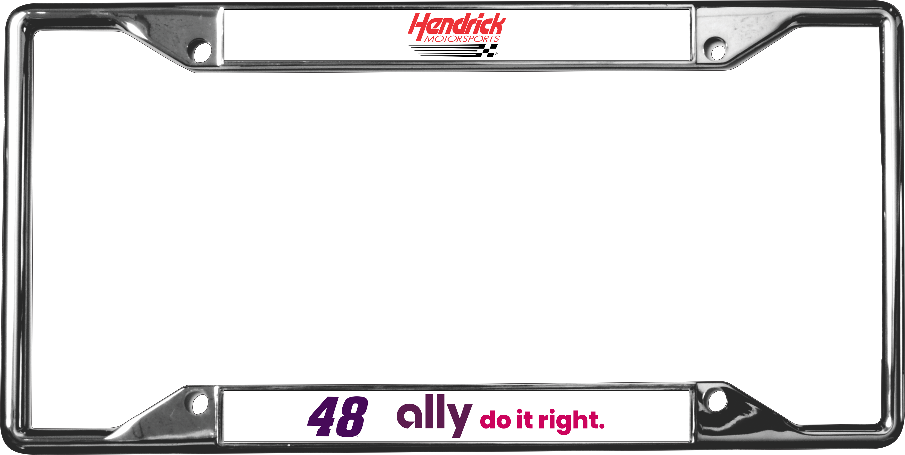 Alex Bowman Ally # & Sponsor Chrome License Plate Frame
