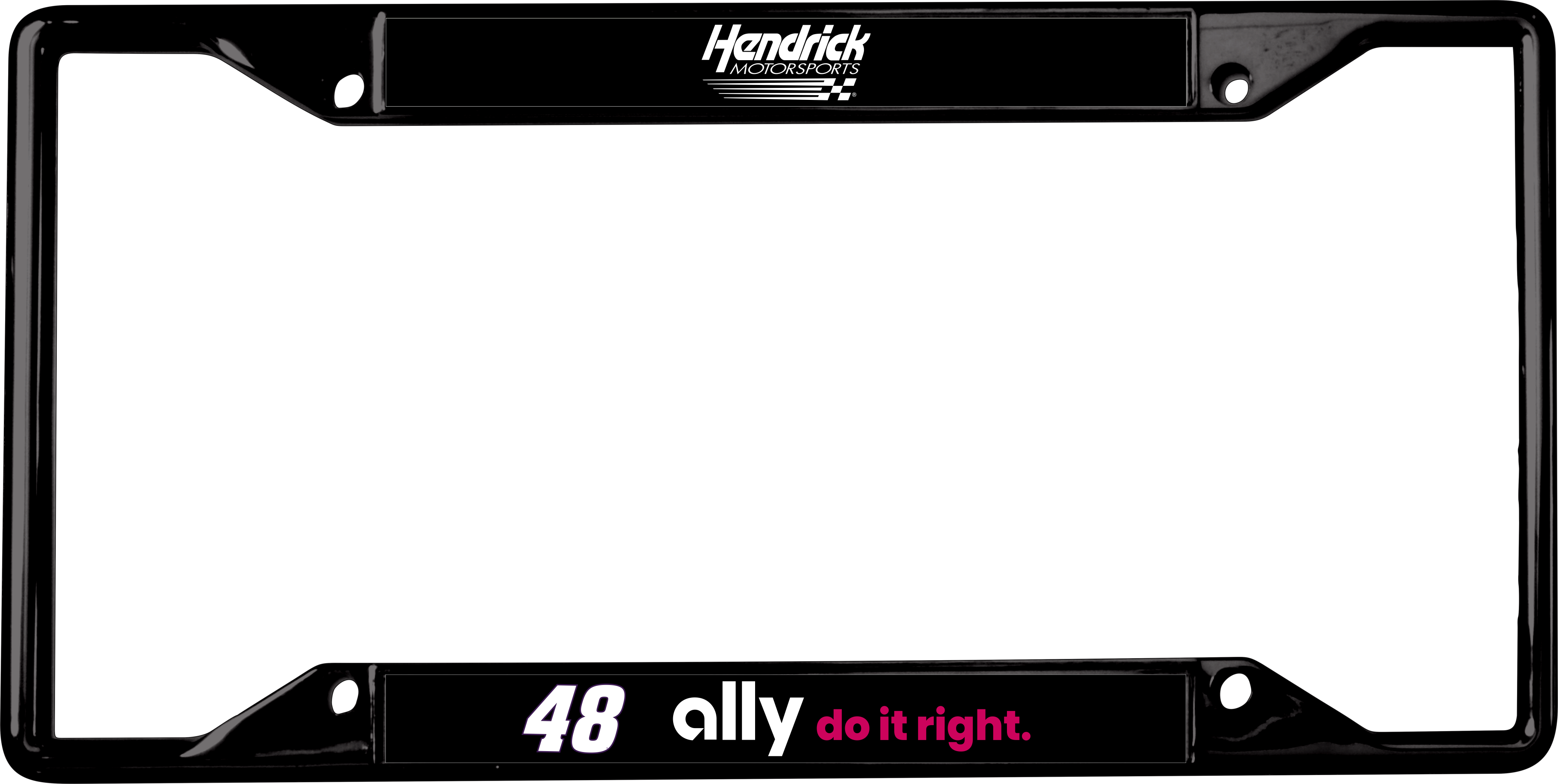 Alex Bowman Ally # & Sponsor Black License Plate Frame