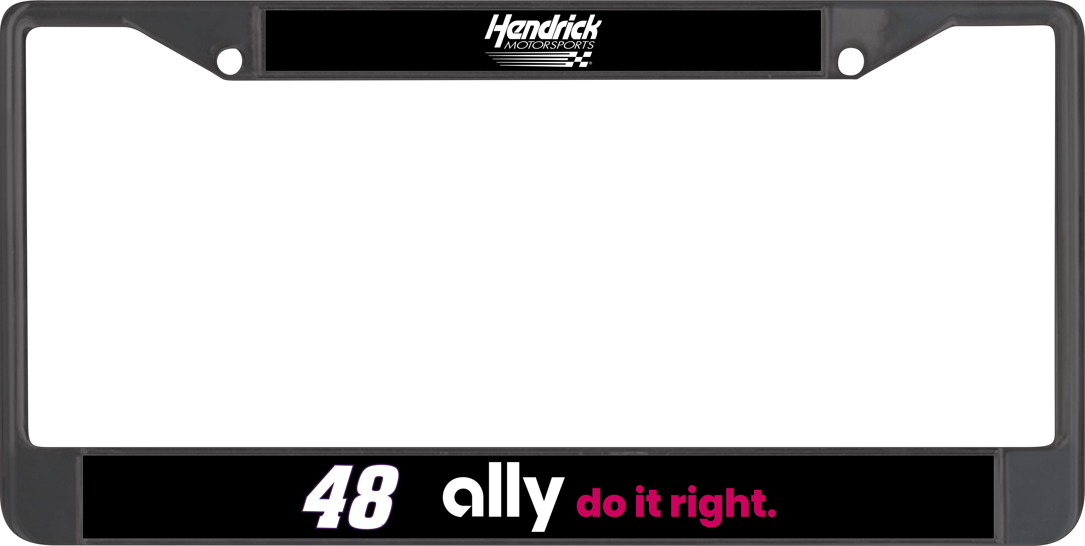 Alex Bowman Ally # & Sponsor Black License Plate Frame