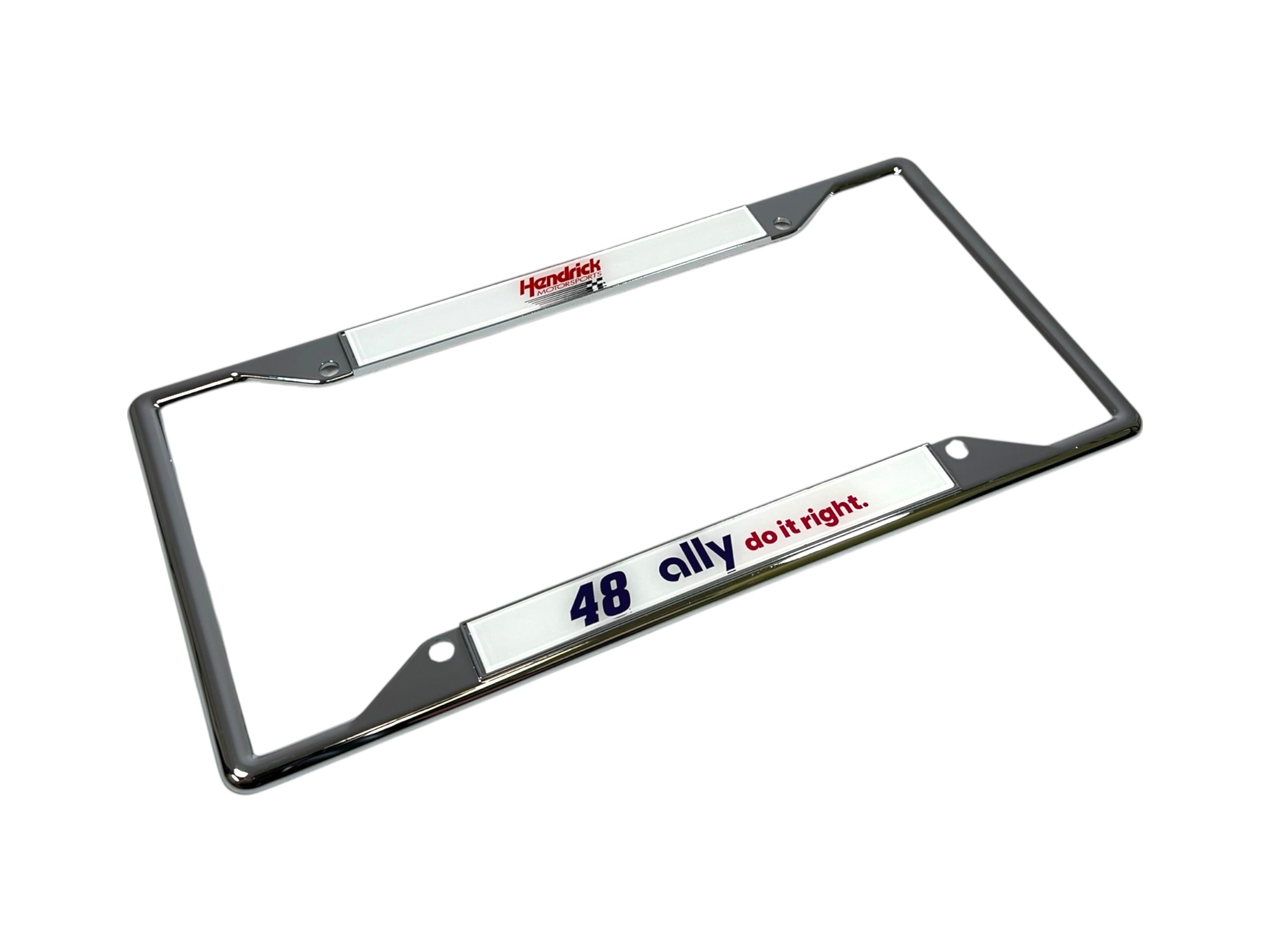 Alex Bowman Ally # & Sponsor Chrome License Plate Frame