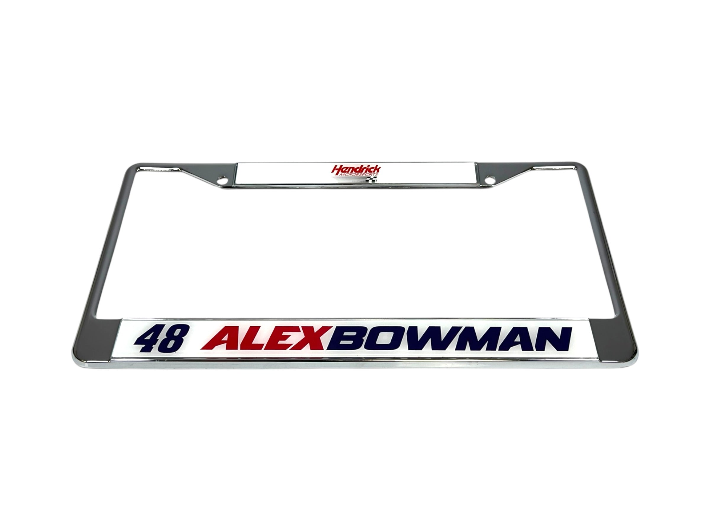 Alex Bowman Ally # & Name Rail Chrome License Plate Frame