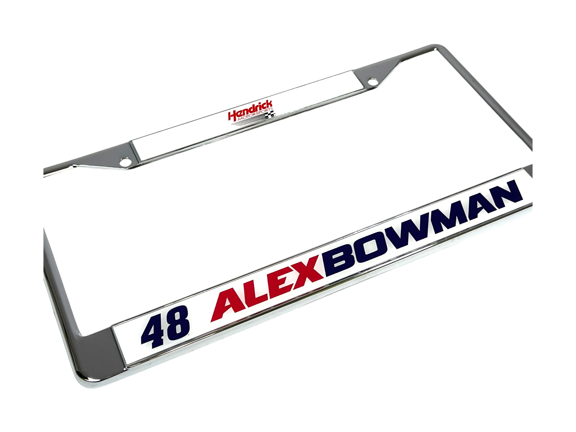 Alex Bowman Ally # & Name Rail Chrome License Plate Frame