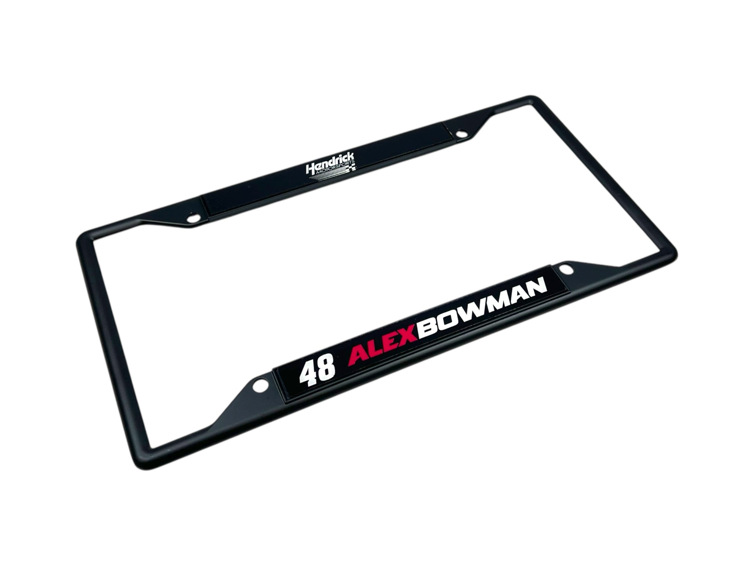 Alex Bowman Ally # & Name Rail Black License Plate Frame