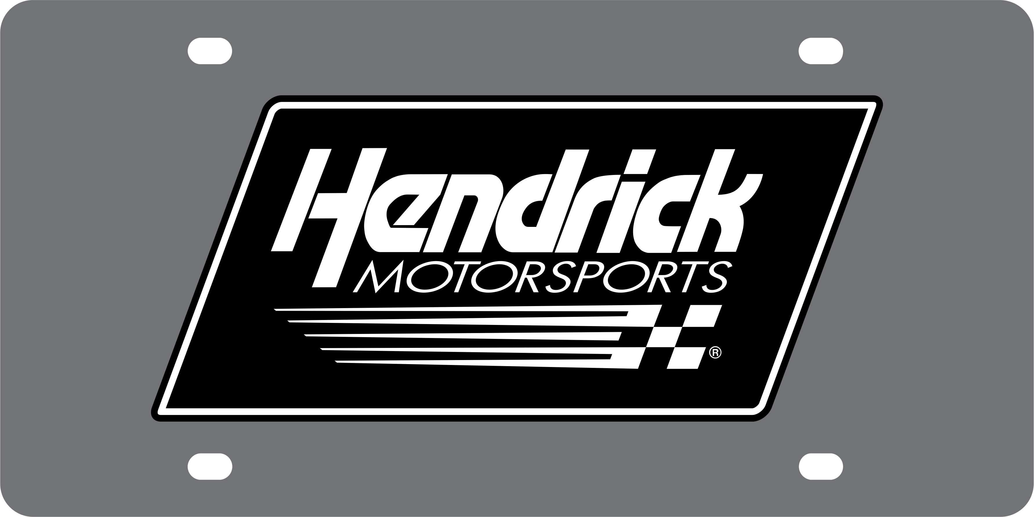 Hendrick Motorsports Carbon Steel License Plate