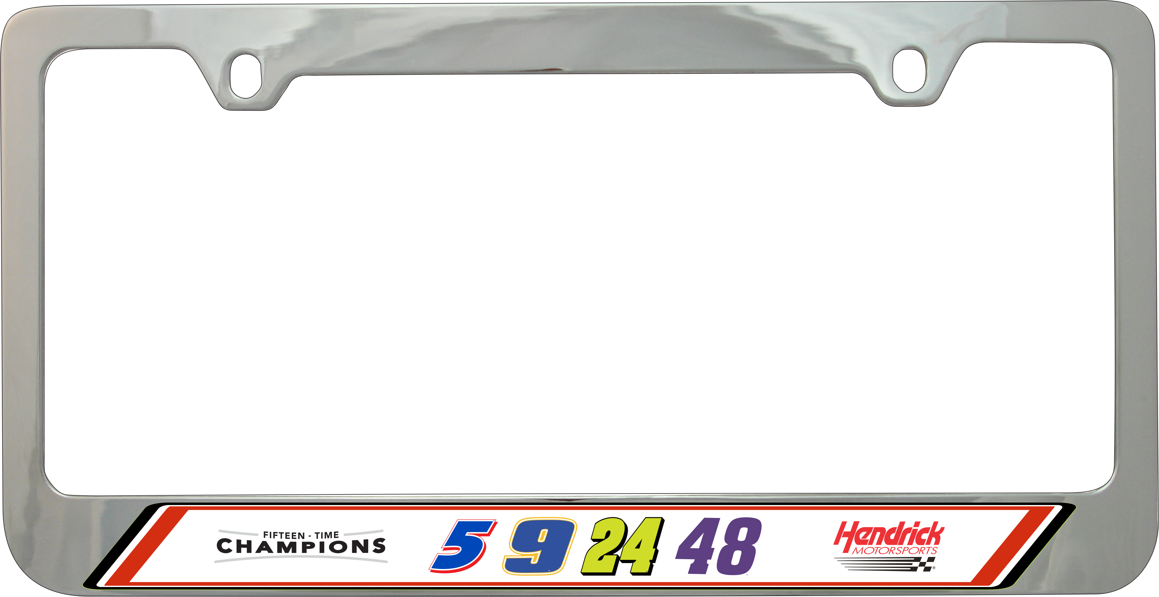 Hendrick Motorsports Team Numbers Chrome License Plate Frame