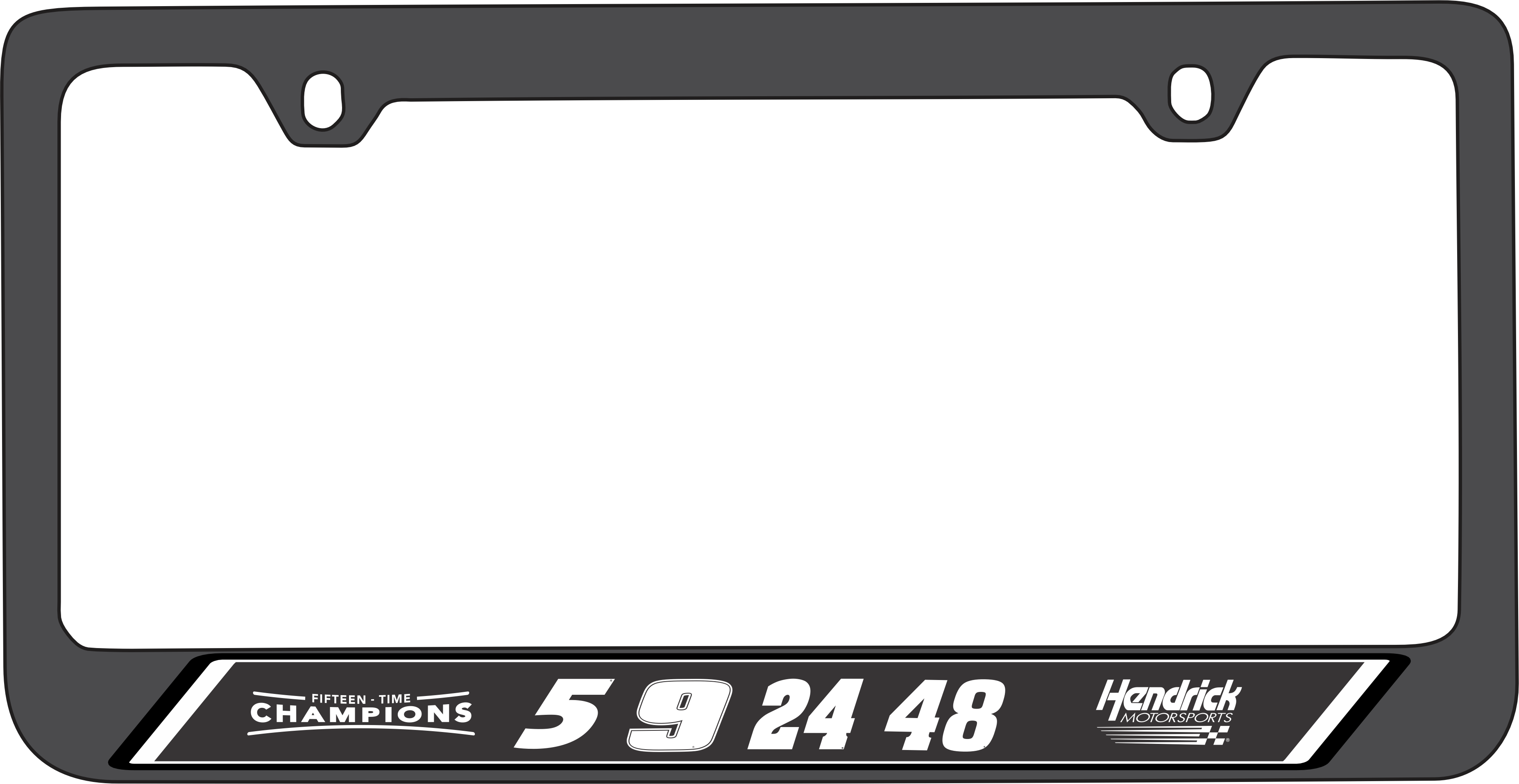 Hendrick Motorsports Team Numbers Black License Plate Frame