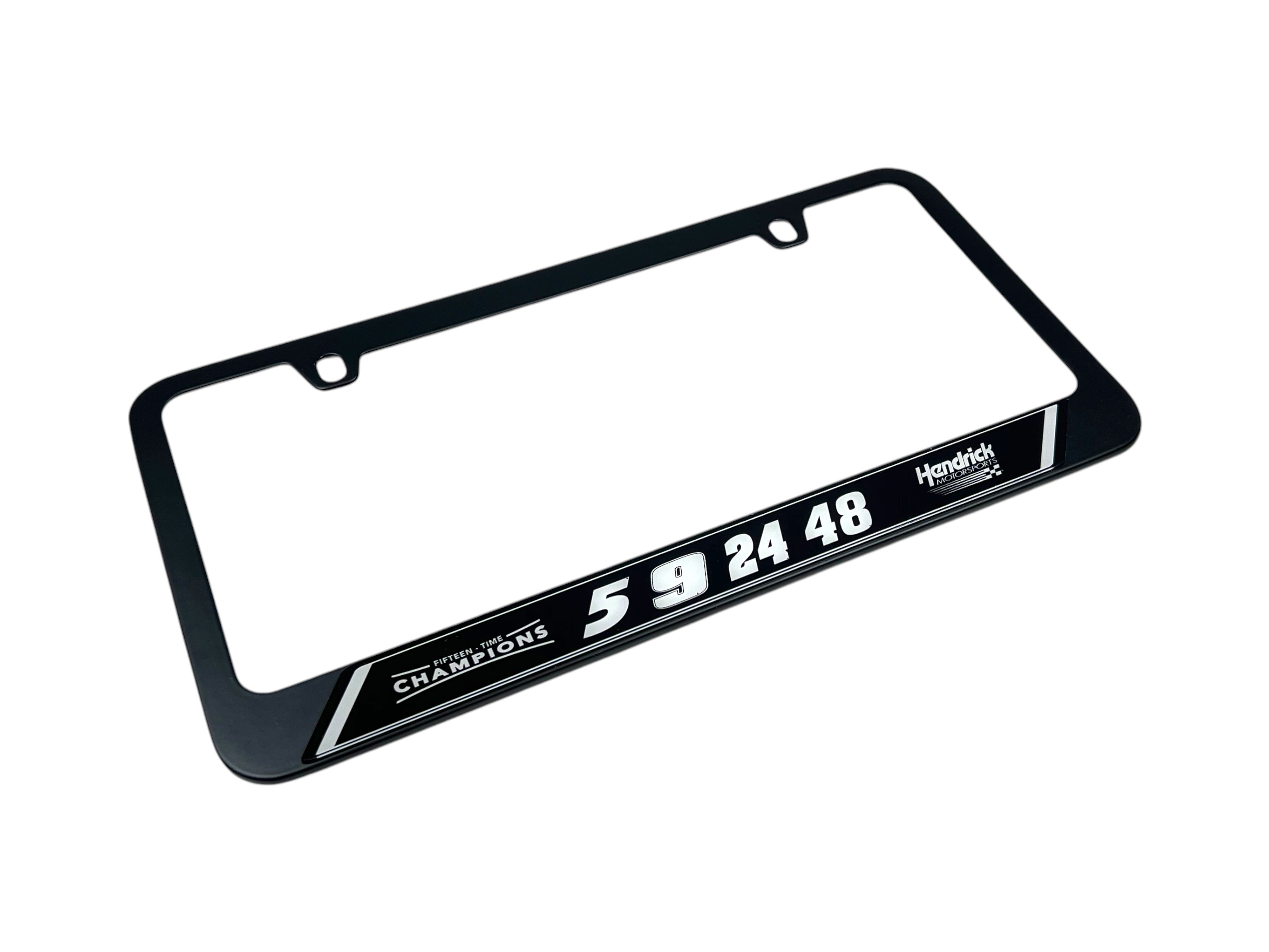 Hendrick Motorsports Team Numbers Black License Plate Frame