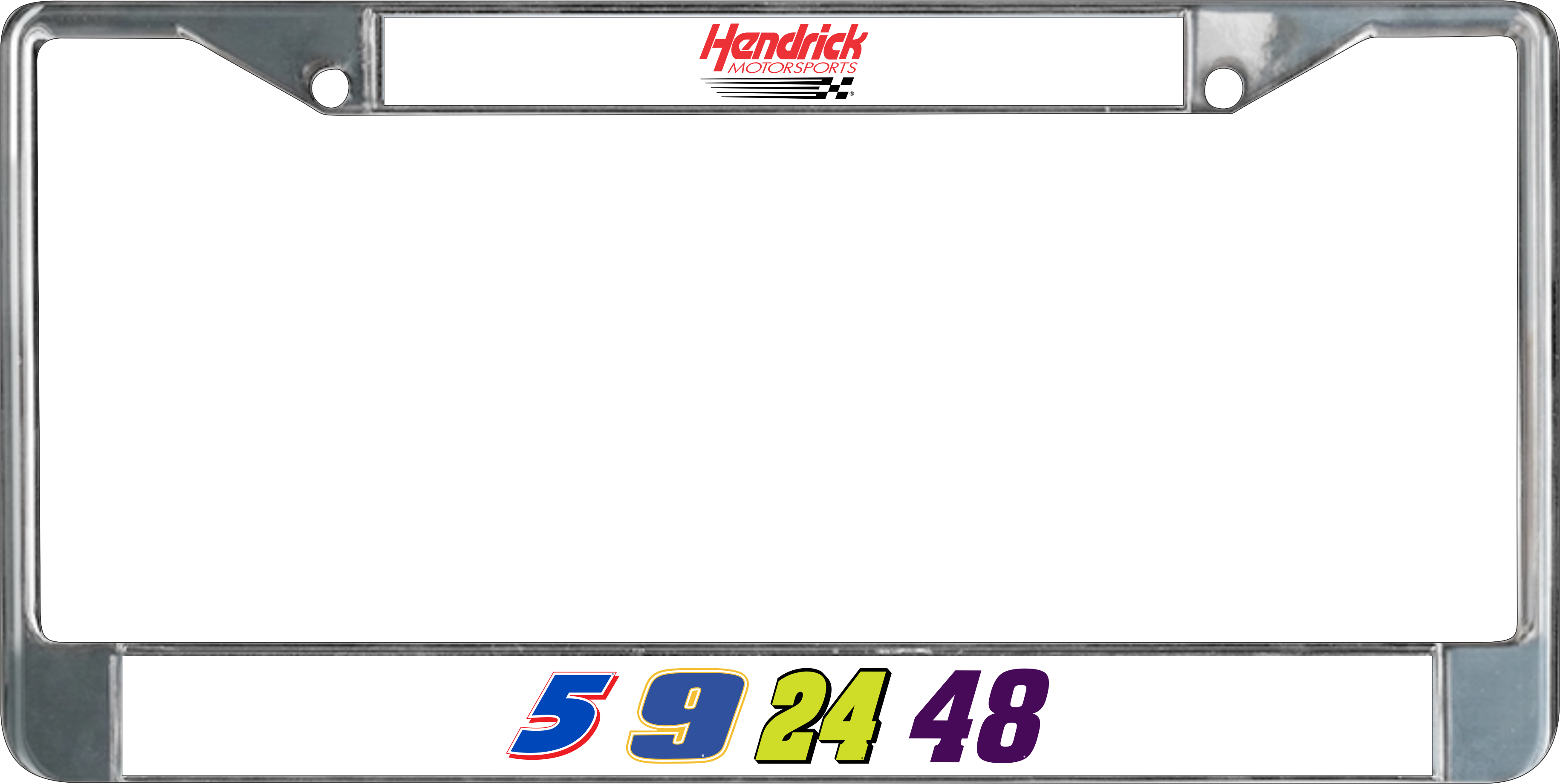 Hendrick Motorsports Team Numbers Chrome License Plate Frame
