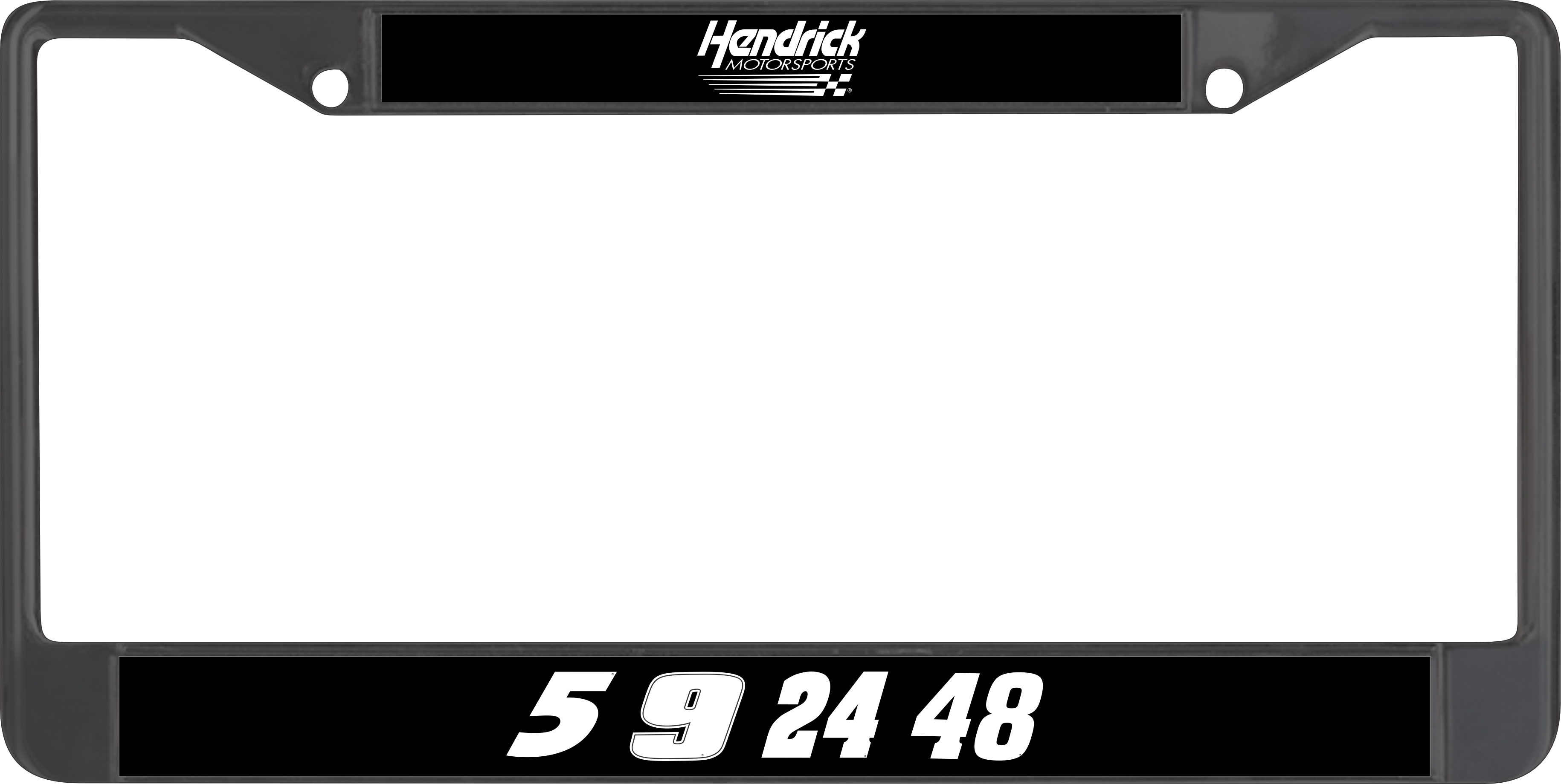 Hendrick Motorsports Team Numbers Black License Plate Frame