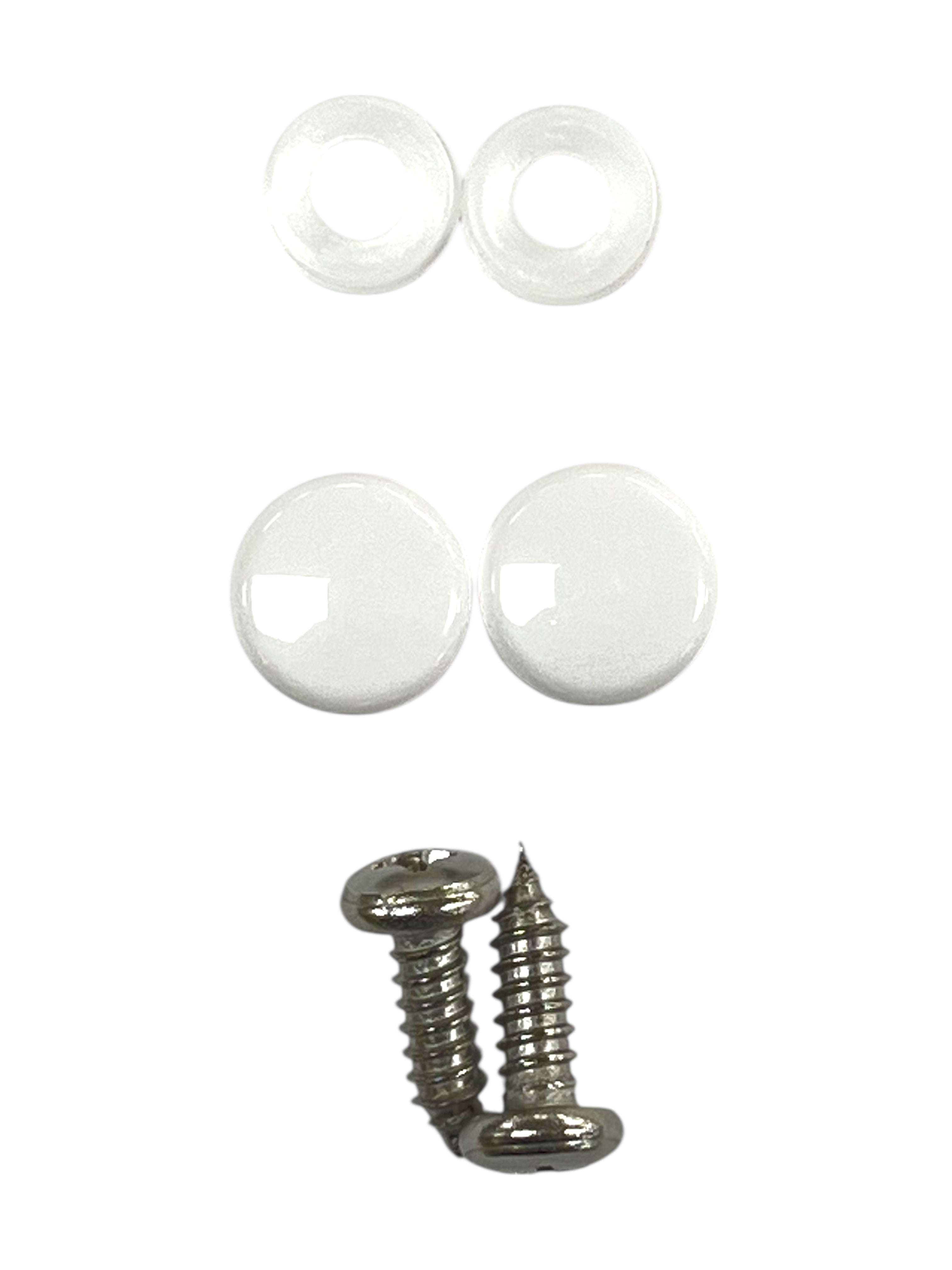 License Plate/Frame Generic Bolt Kit White (2 Piece)
