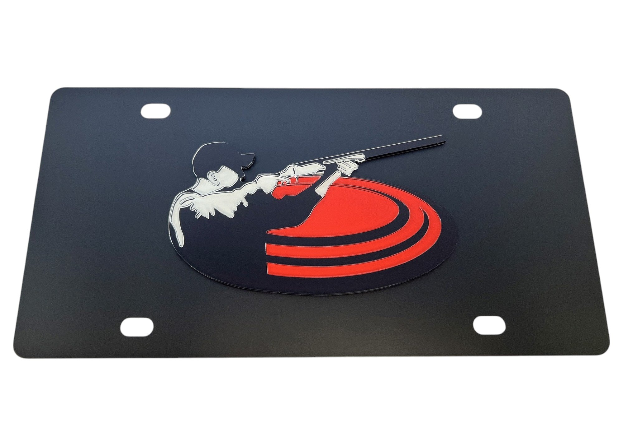 Skeet Shooting Carbon Steel License Plate