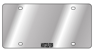 Mirror License Plate Blank