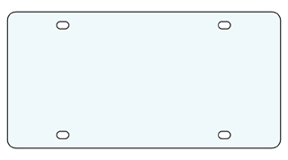 Acrylic License Plate Blank