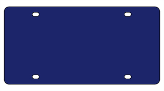 Acrylic License Plate Blank