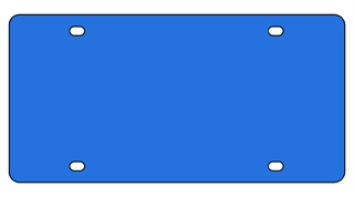 Acrylic License Plate Blank