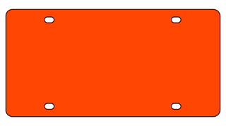 Acrylic License Plate Blank