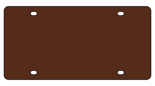 Acrylic License Plate Blank