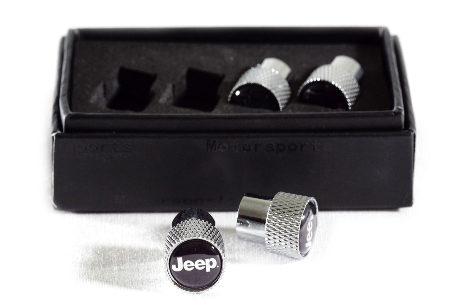 Jeep Chrome Knurled Valve Stem Caps