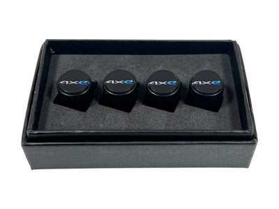 Jeep 4XE Black Knurled Valve Stem Caps