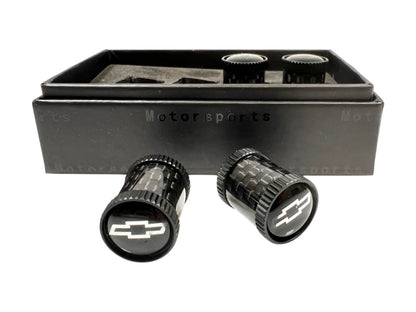 Chevrolet Carbon Fiber Valve Stem Caps