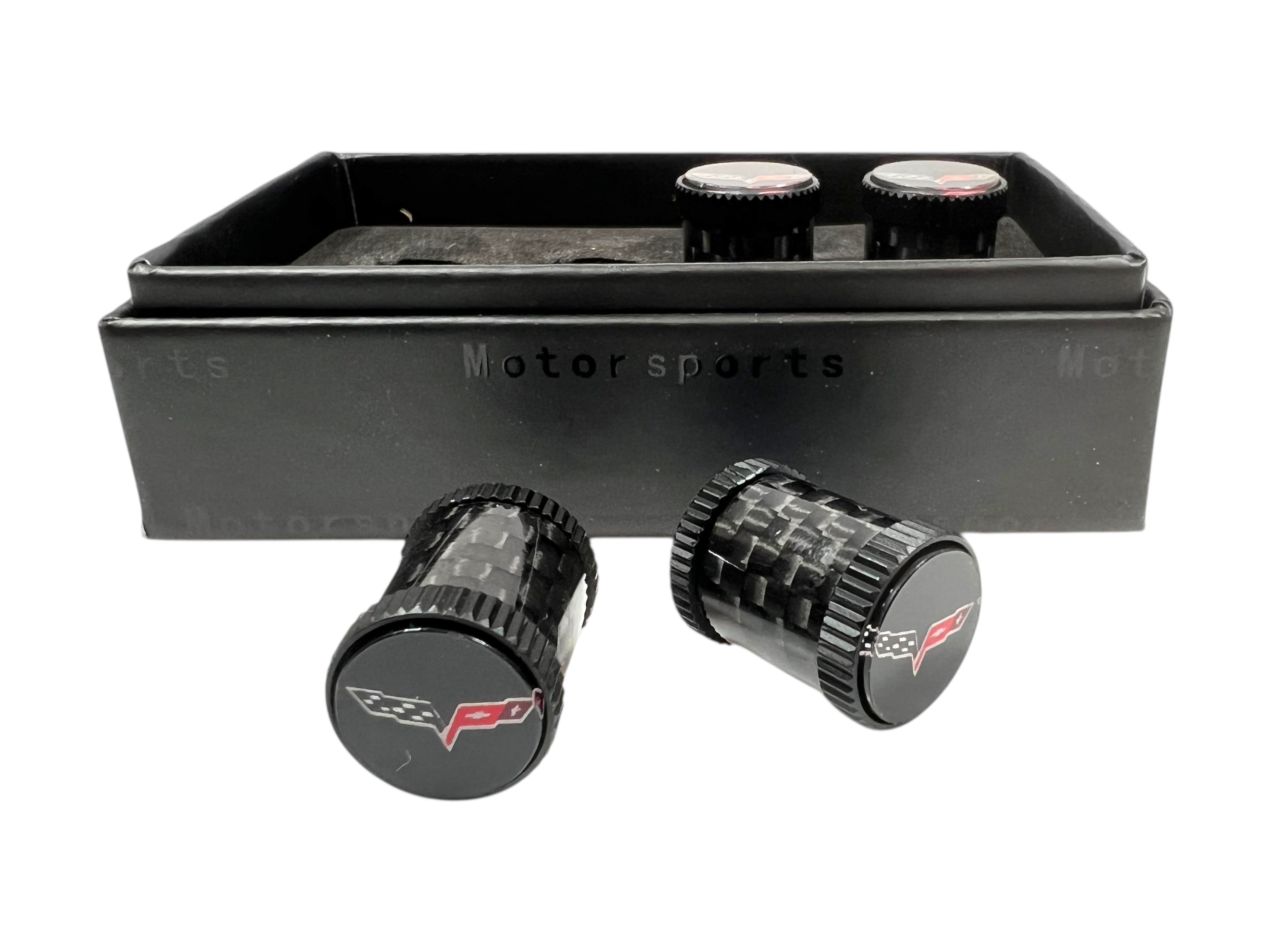 Chevrolet Corvette C6 Carbon Fiber Valve Stem Caps
