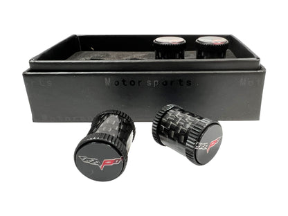 Chevrolet Corvette C6 Carbon Fiber Valve Stem Caps